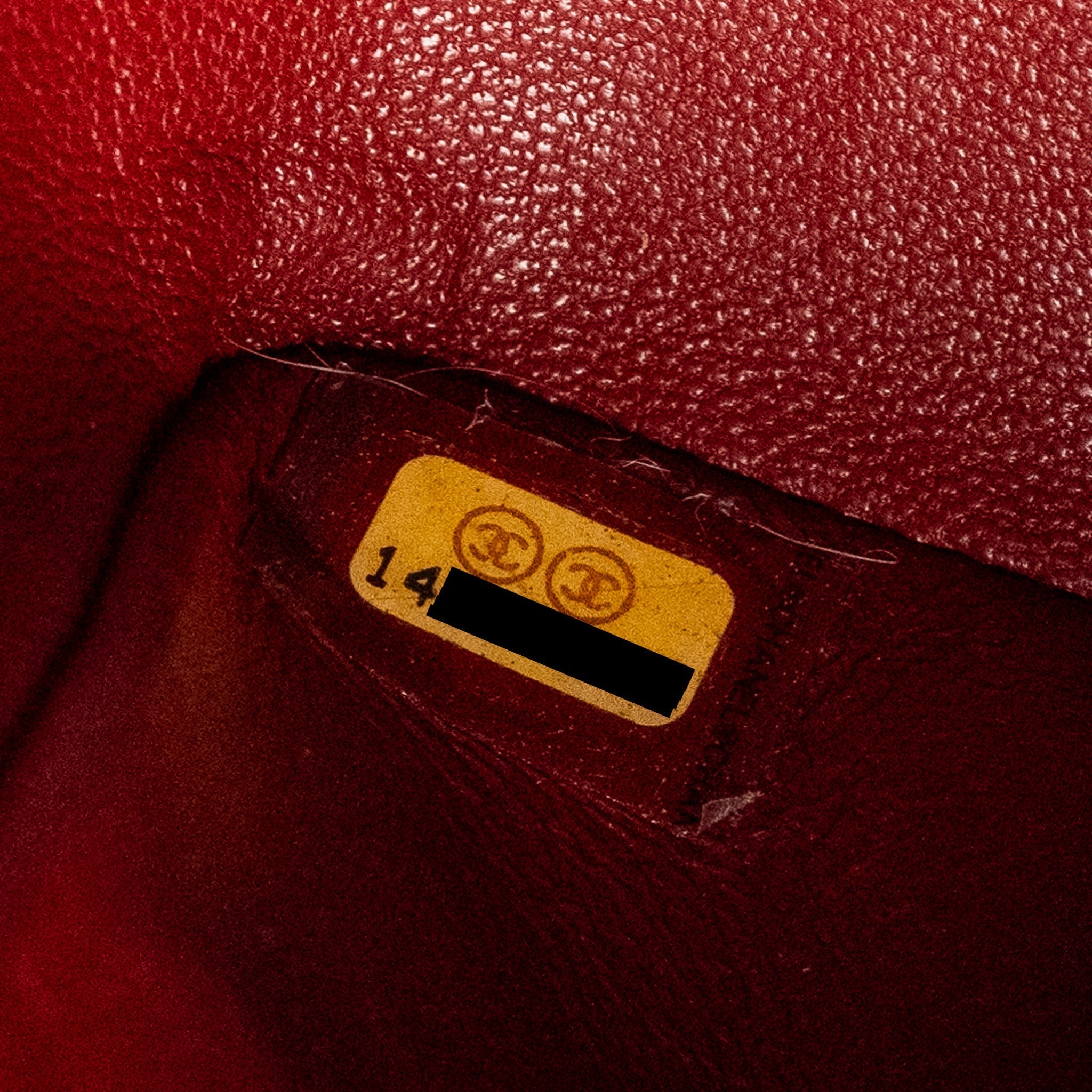 Chanel Mini Square Flap bag Caviar Red
