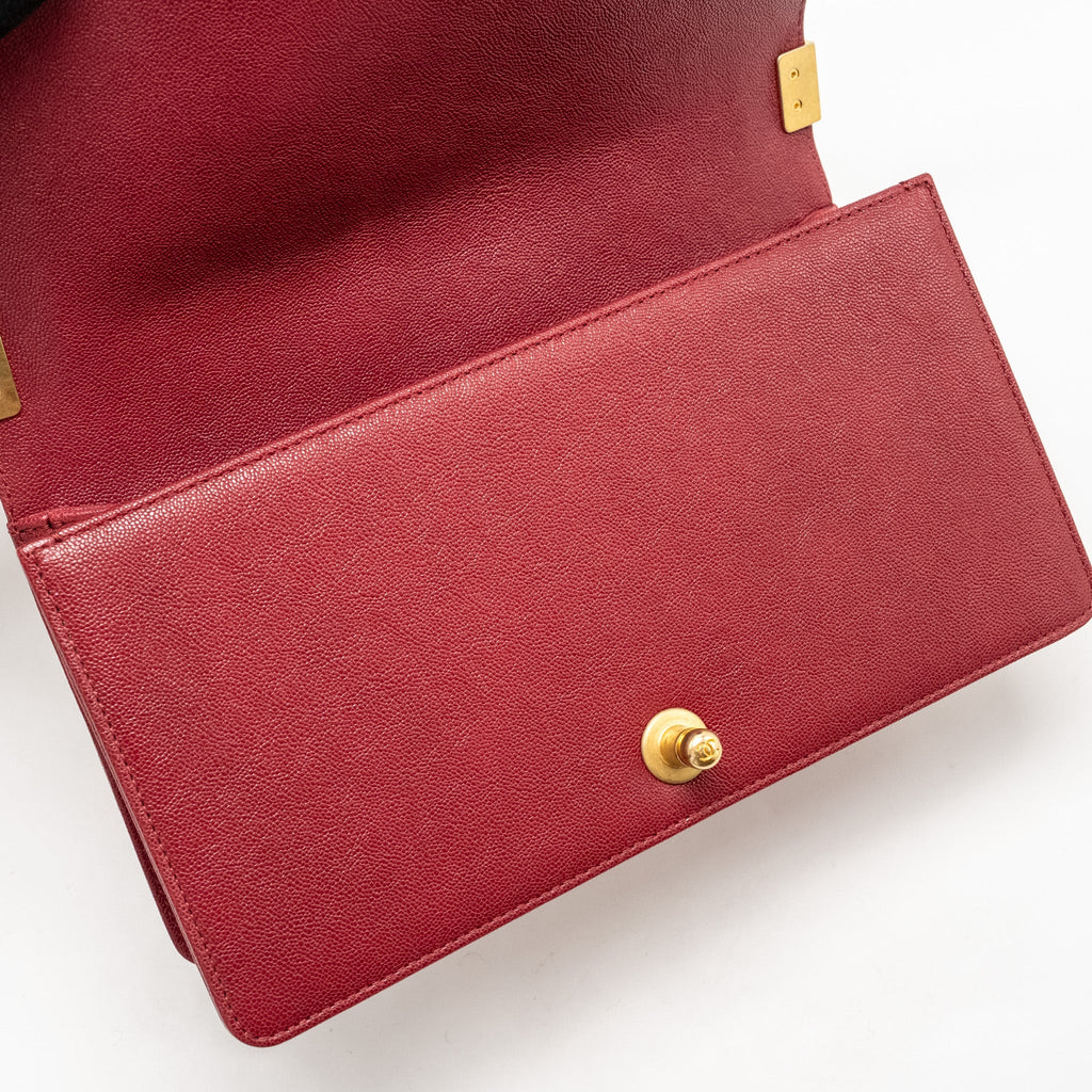 Chanel Medium Boy Bag Caviar Red