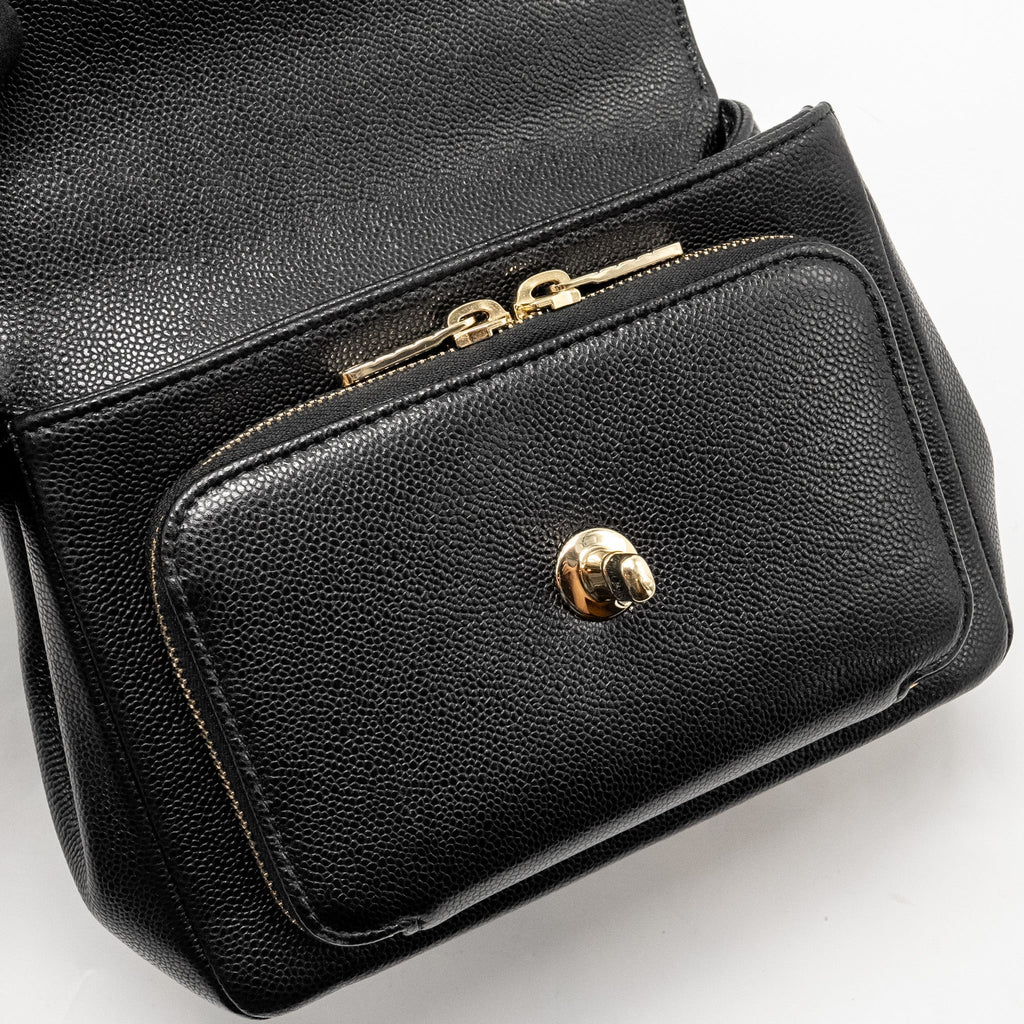 Chanel Small Business Affinity Caviar Black L (Microchip)