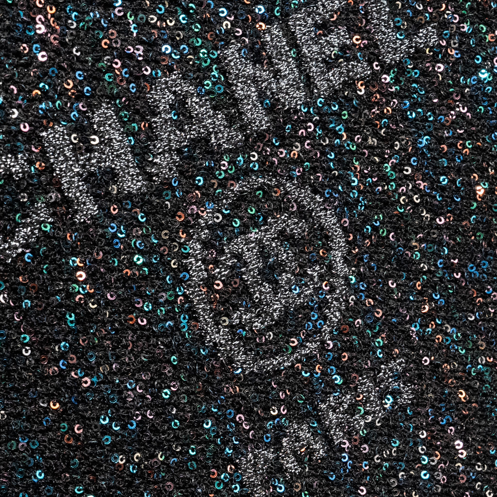 Chanel 20A Deauville Pouch Sequins/Calfskin Black/Multicolour