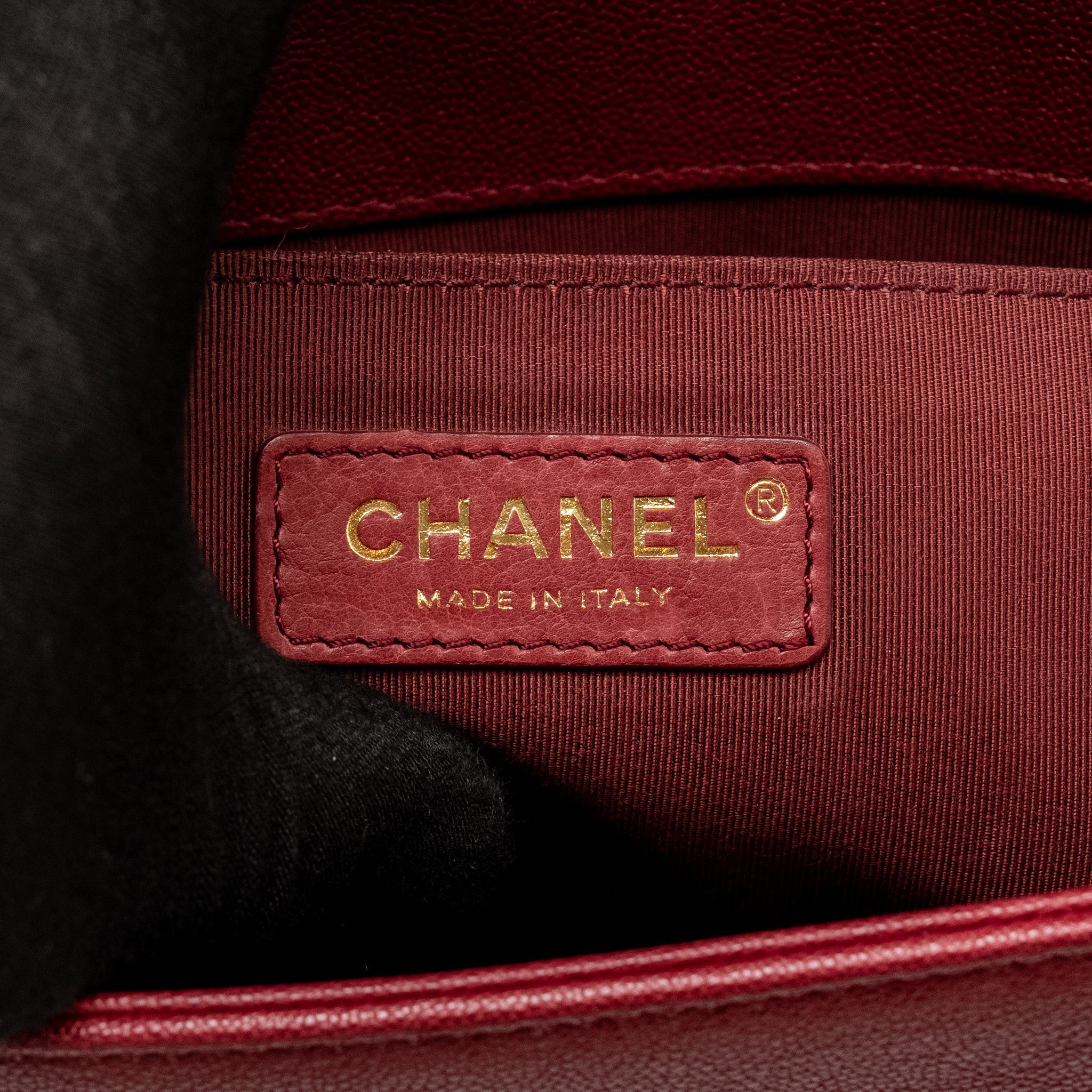 Chanel Medium Boy Bag Caviar Red