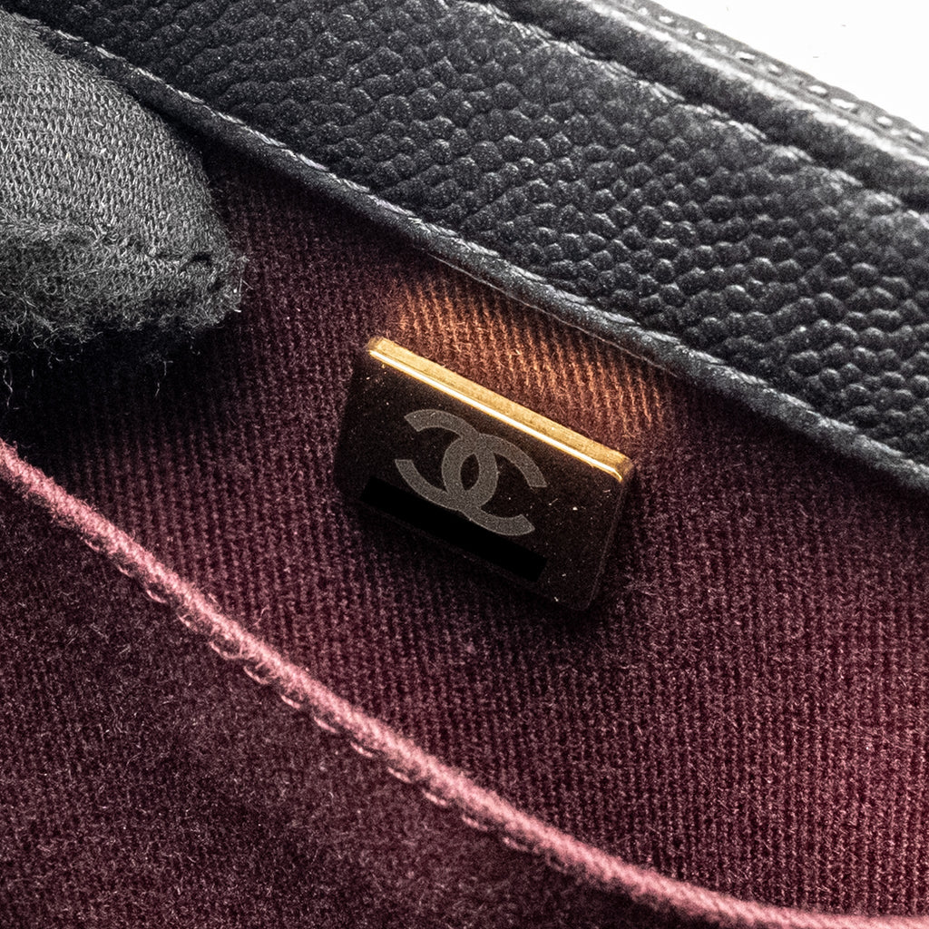 Chanel Small Business Affinity Caviar Black L (Microchip)