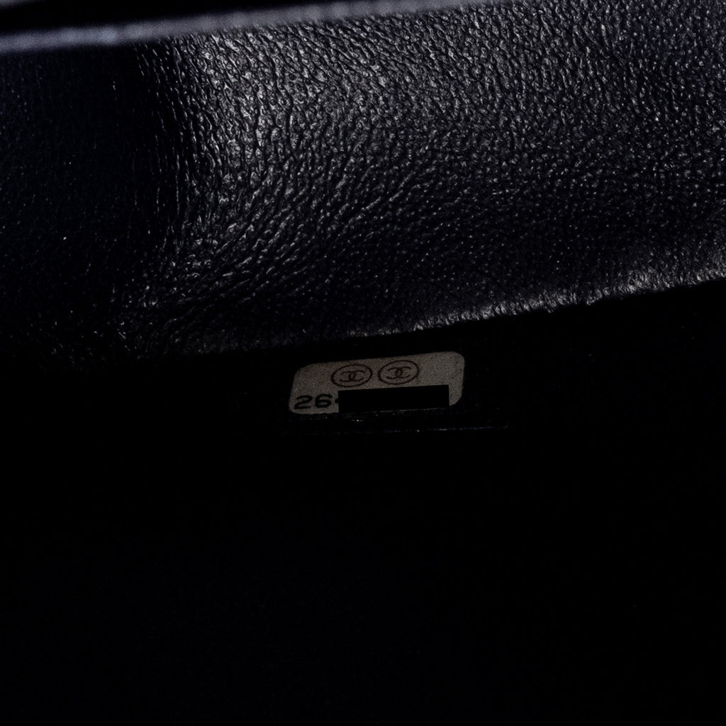 Chanel Mini Rectangular Flap Bag Chevron Lambskin Navy L