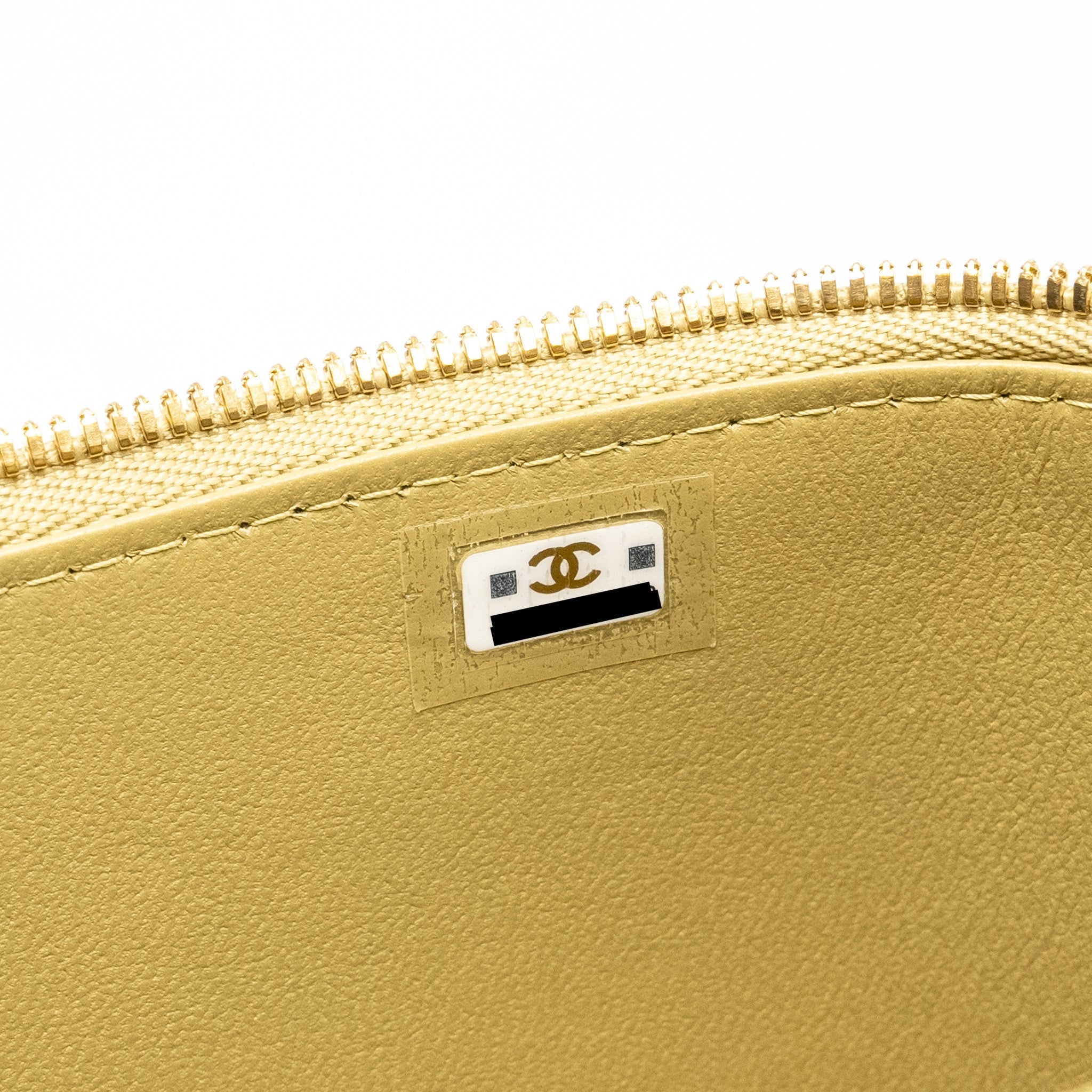 Chanel Coco Letter Long Vanity With Chain Lambskin Green  (Microchip)