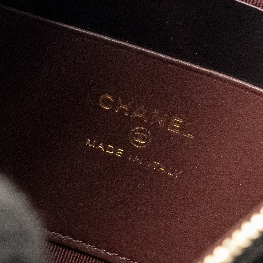 Chanel 25c Quilted Hobo Bag Caviar Black  (microchip)