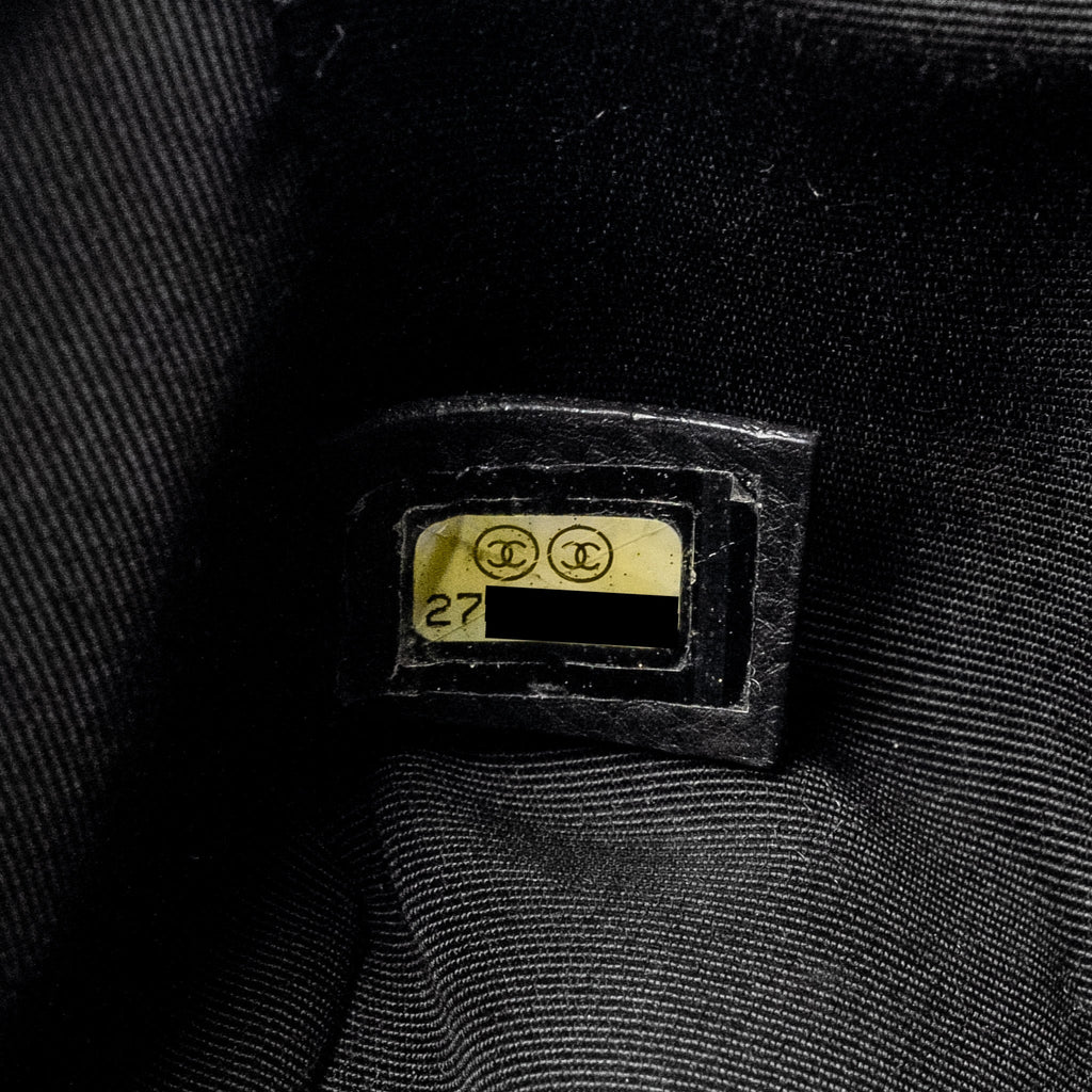 Chanel Chevron Small Boy Bag Caviar Black