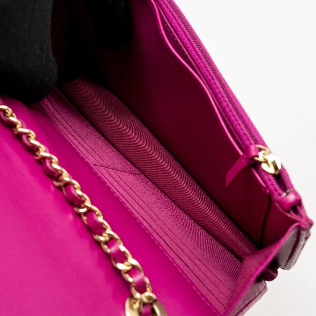 Chanel Trendy CC Wallet on Chain Lambskin Fuchsia