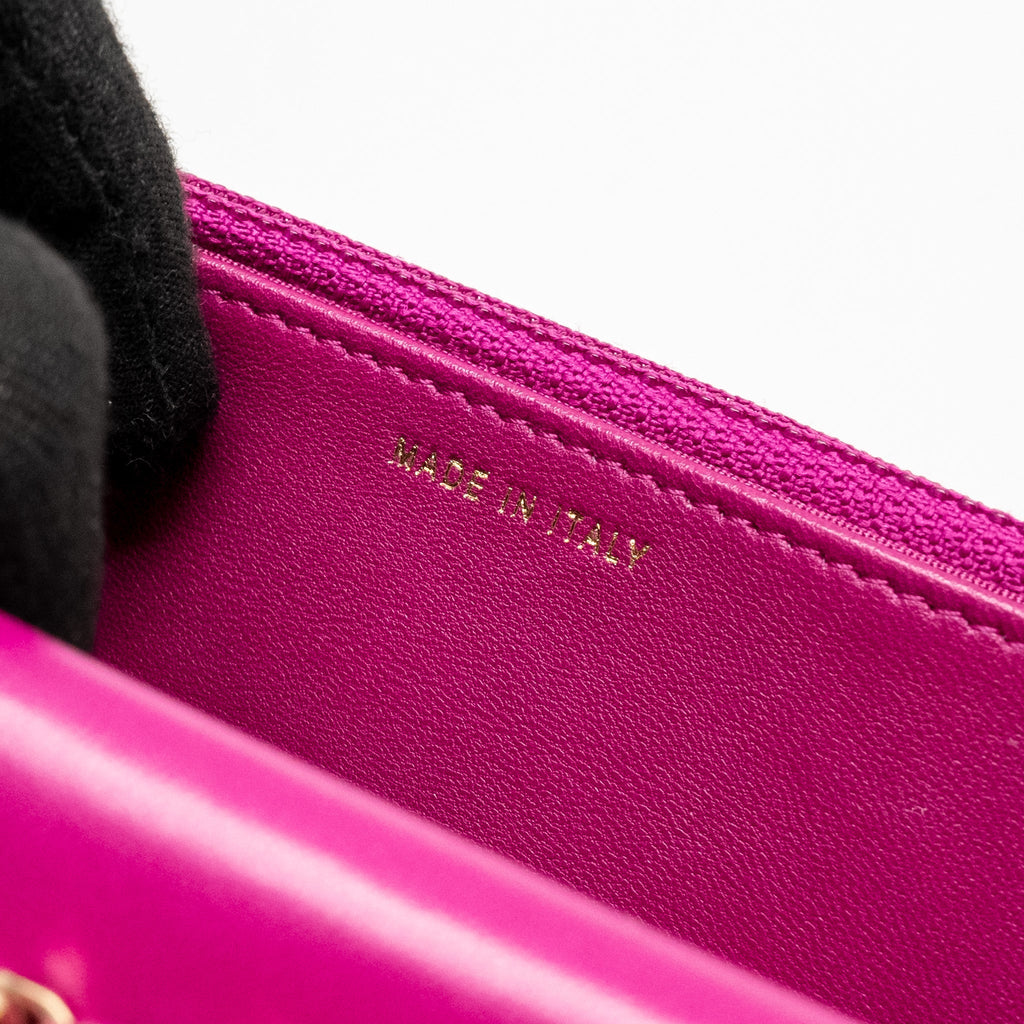 Chanel Trendy CC Wallet on Chain Lambskin Fuchsia