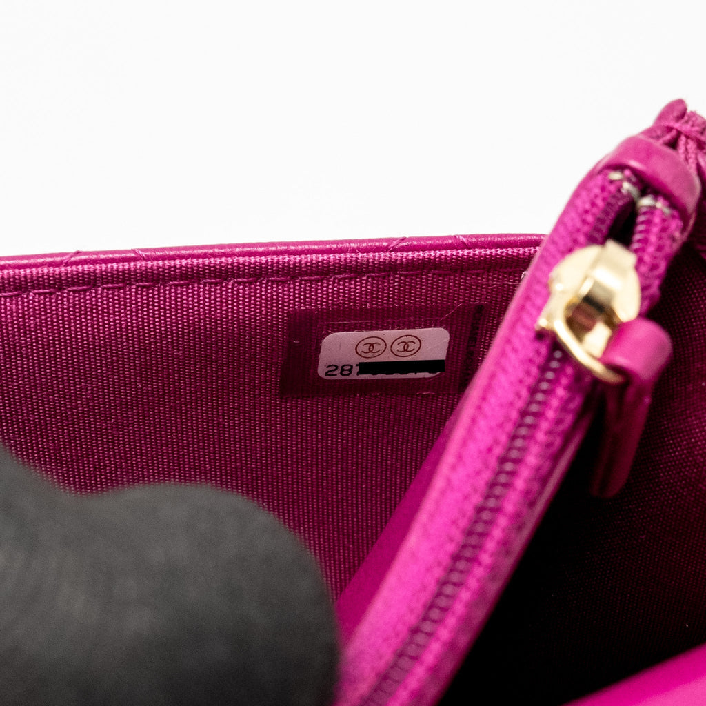 Chanel Trendy CC Wallet on Chain Lambskin Fuchsia