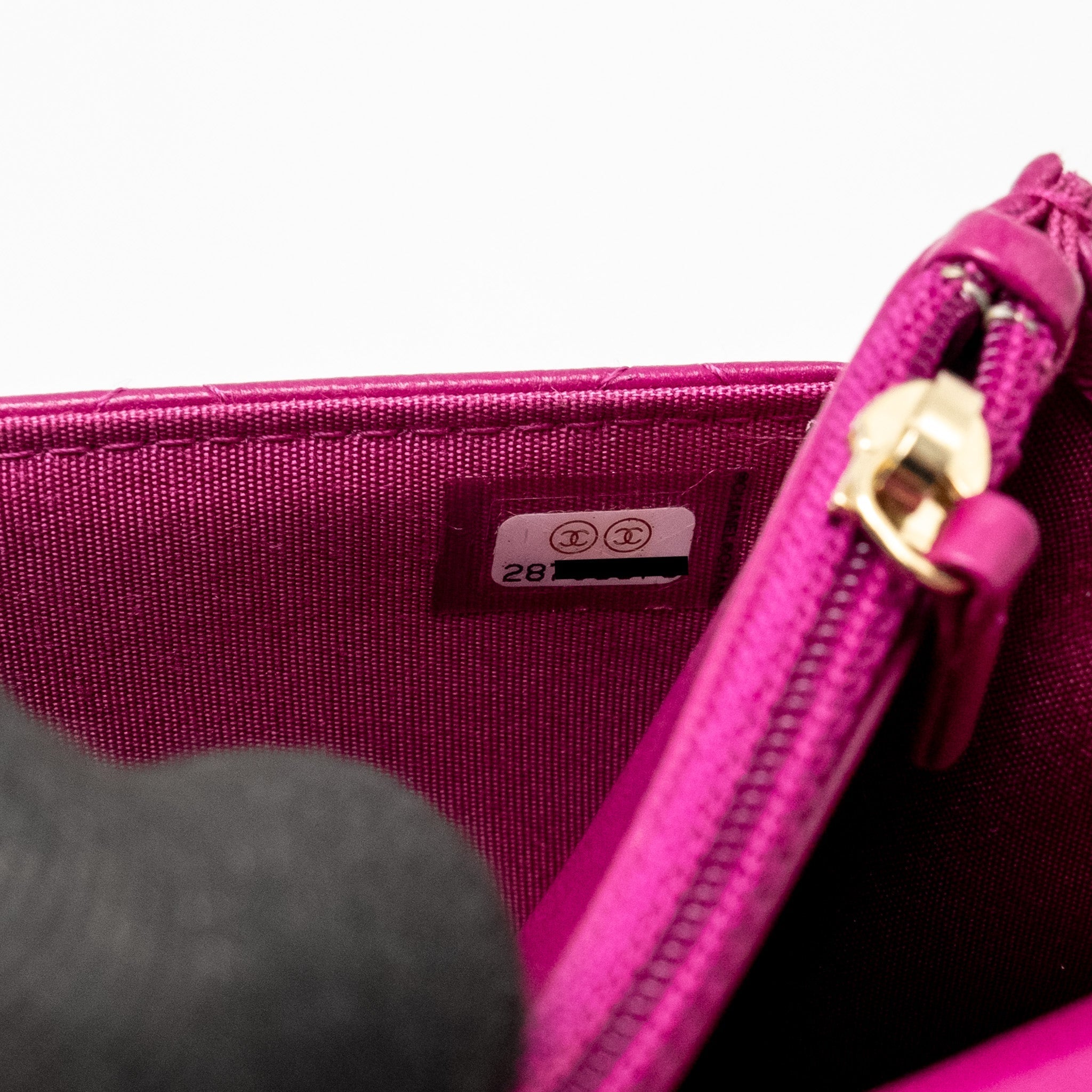 Chanel Trendy CC Wallet on Chain Lambskin Fuchsia