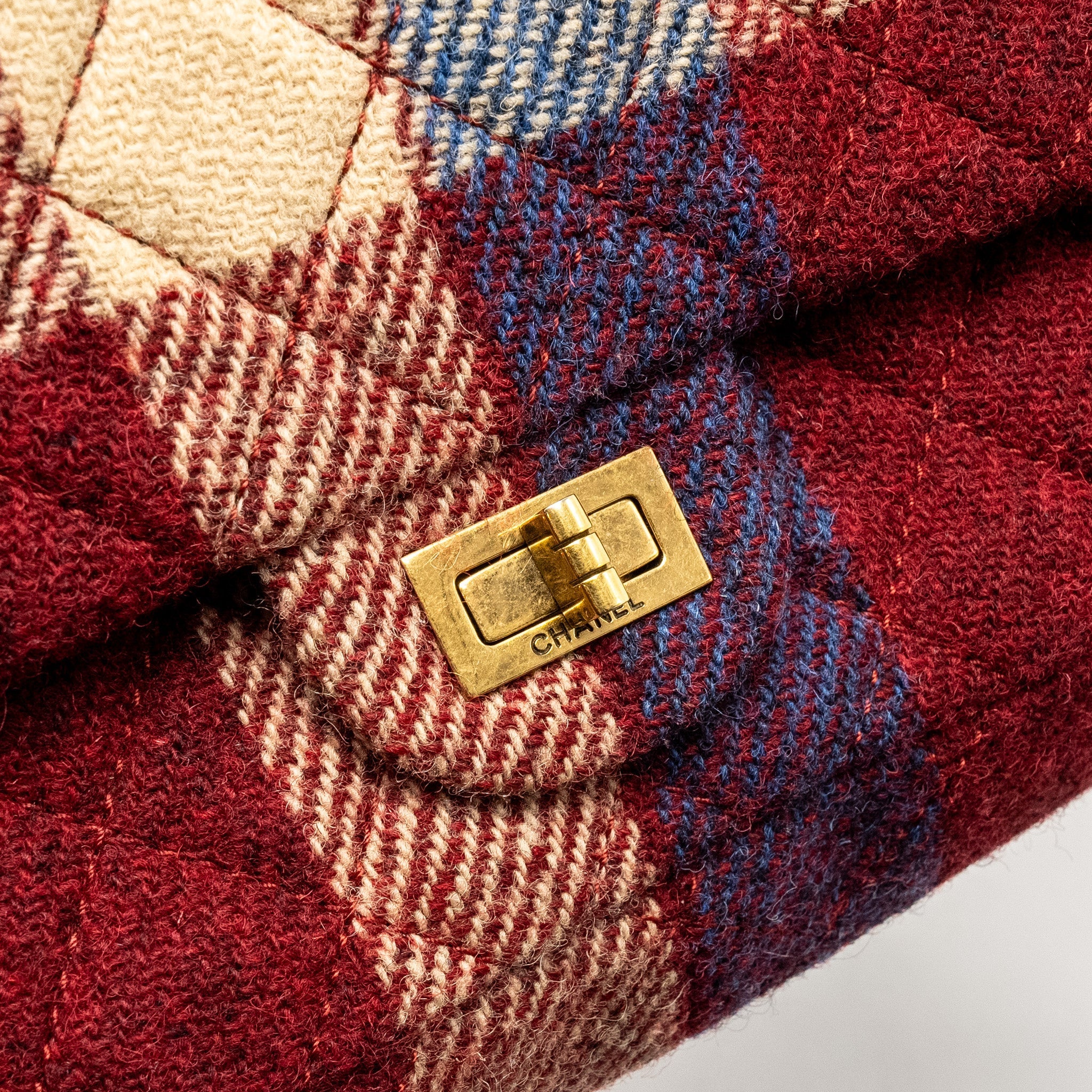 Chanel Large 2.55 226 Reissue Double Flap Bag Fabric Multicolour