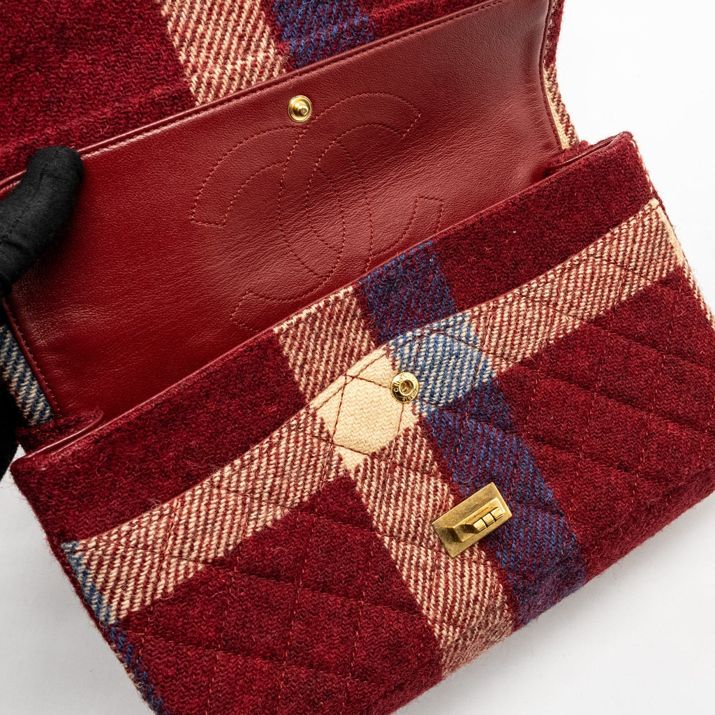 Chanel Large 2.55 226 Reissue Double Flap Bag Fabric Multicolour