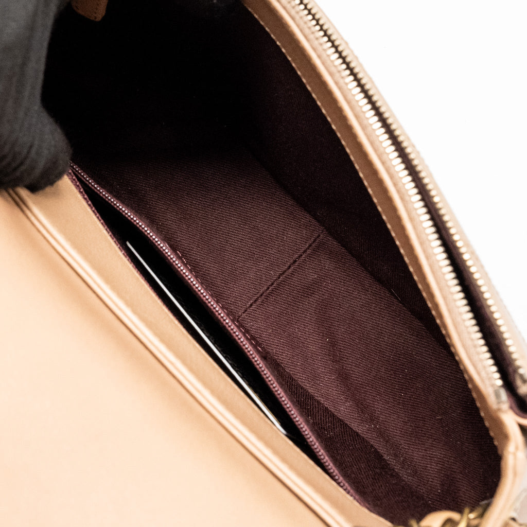 Chanel Coco Curve Flap Bag Calfskin Beige