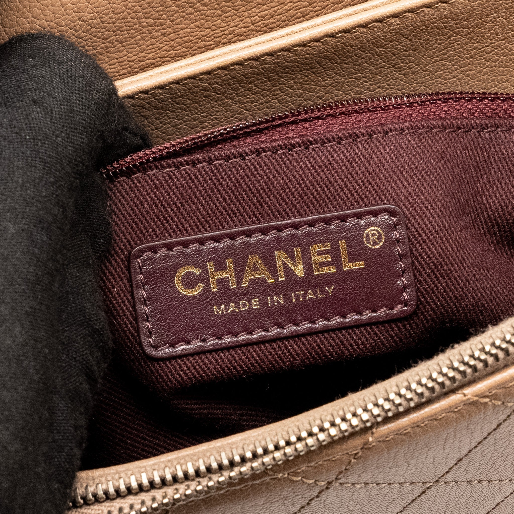 Chanel Coco Curve Flap Bag Calfskin Beige