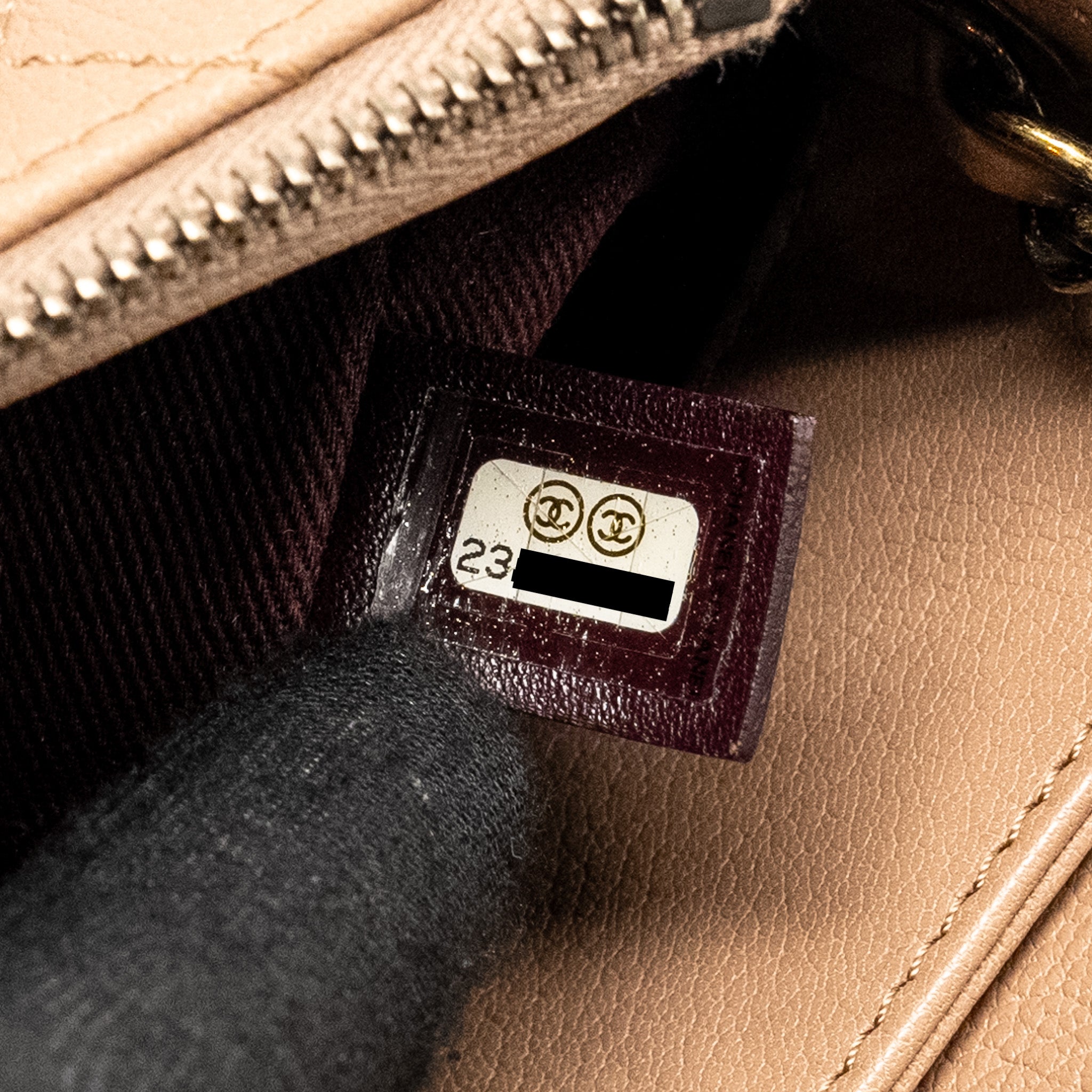 Chanel Coco Curve Flap Bag Calfskin Beige