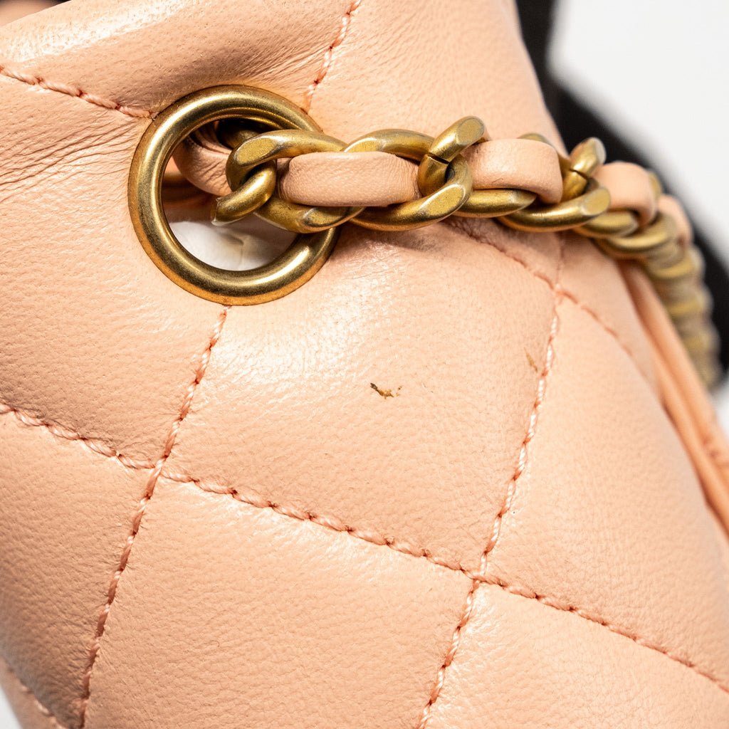 Chanel Pearl Crush Mini Rectangular Flap Bag Lambskin Pink  (Microchip)