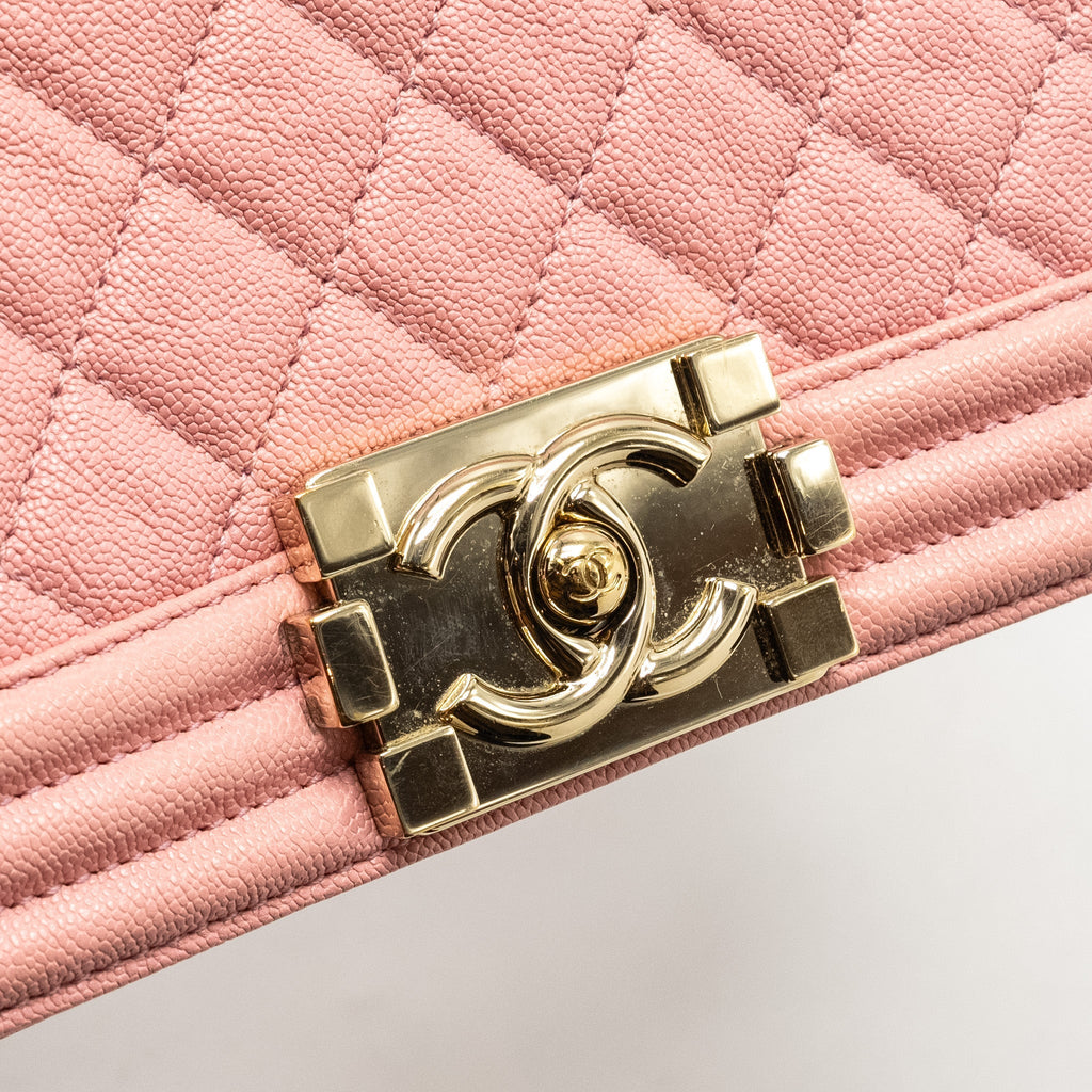 Chanel Medium Boy Bag Caviar PINK L