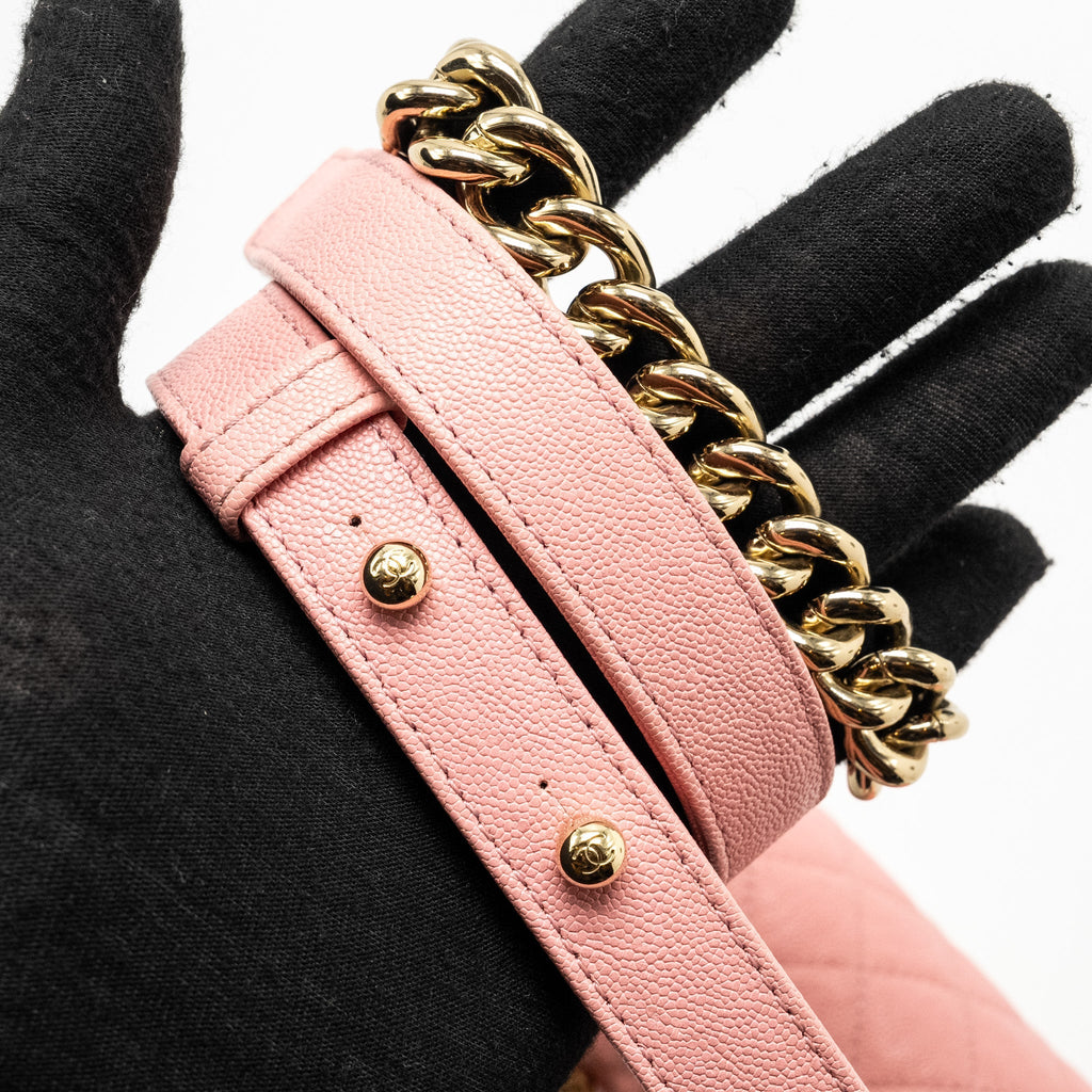 Chanel Medium Boy Bag Caviar PINK L