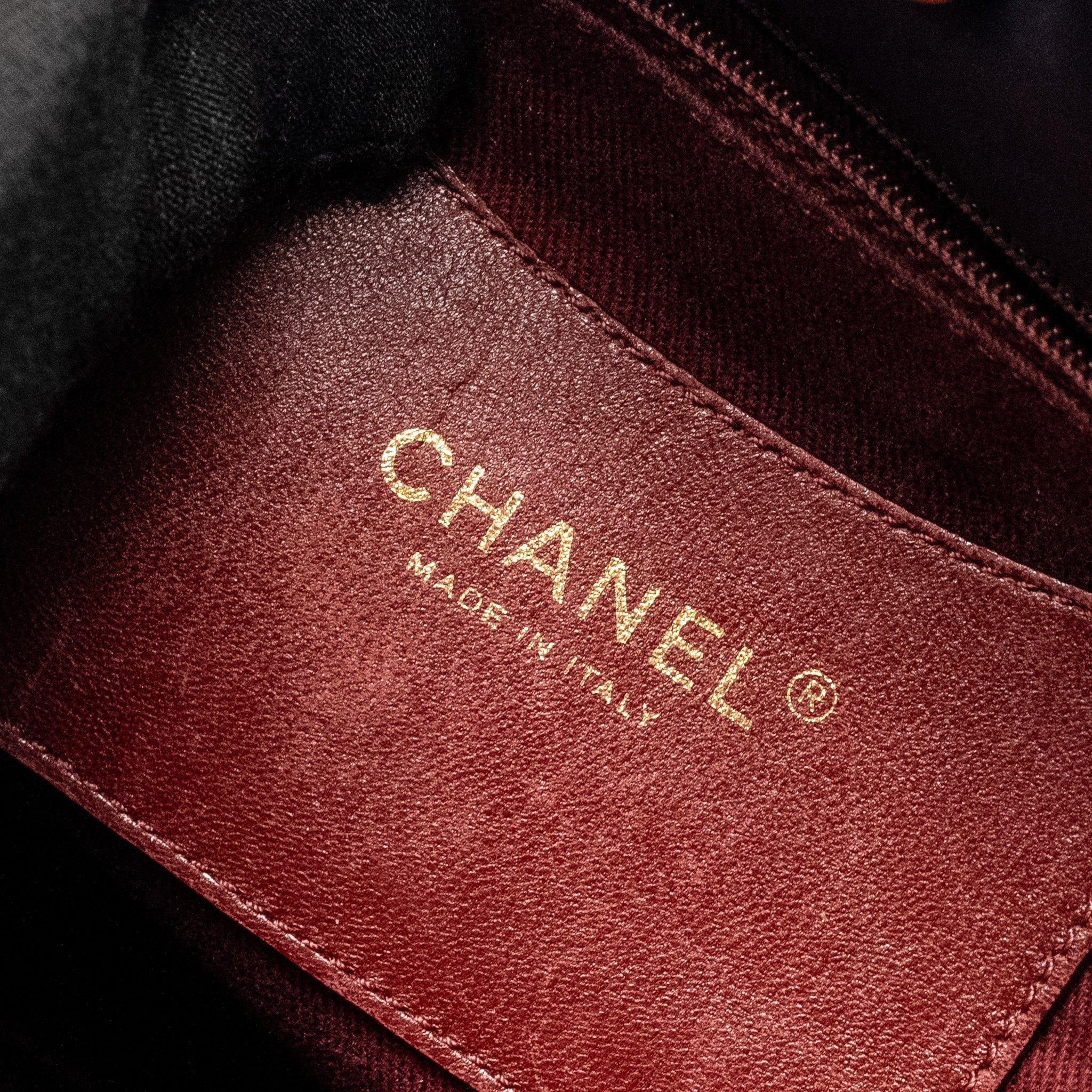 Chanel Just Mademoiselle Bowling Bag Lambskin Dark Blue