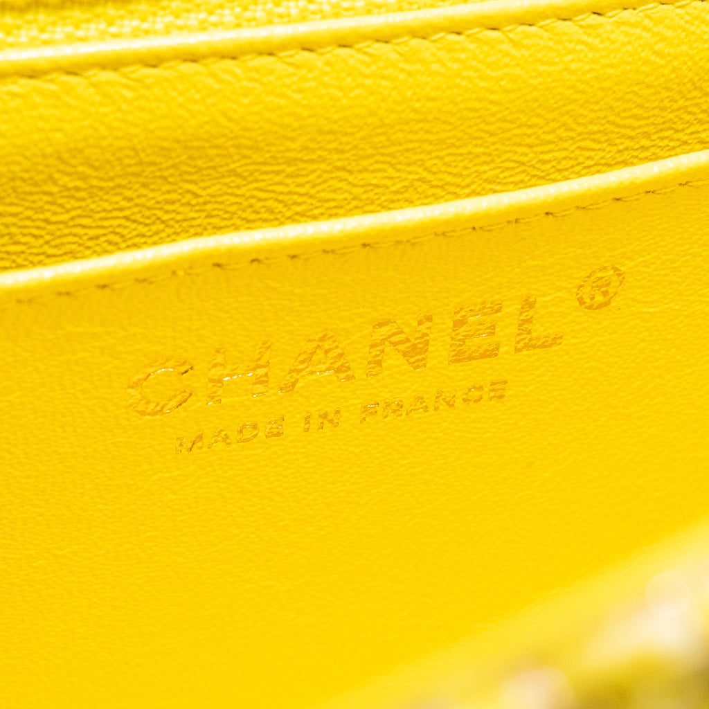 Chanel Mini 2.55 Reissue Flap Bag Tweed Yellow