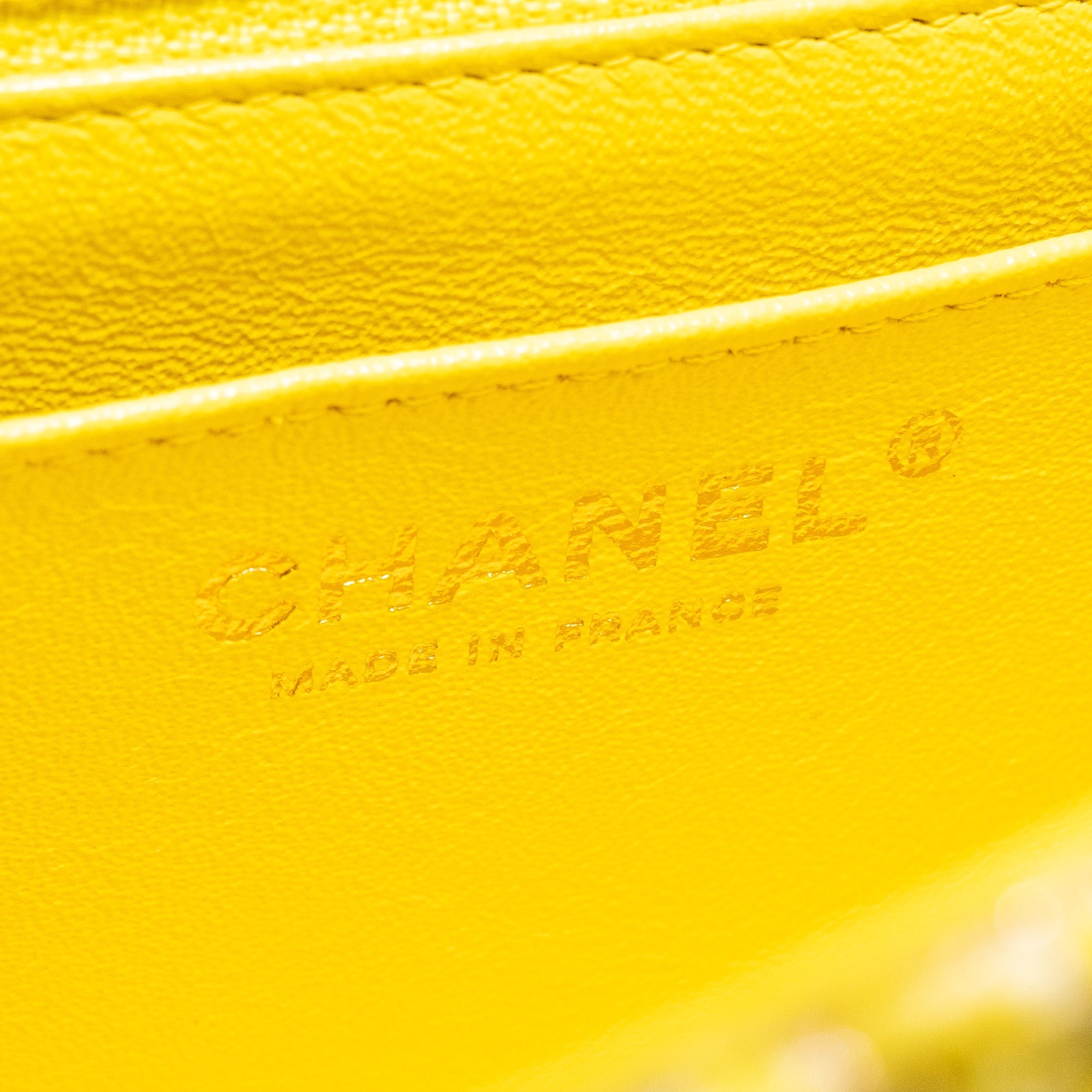 Chanel Mini 2.55 Reissue Flap Bag Tweed Yellow