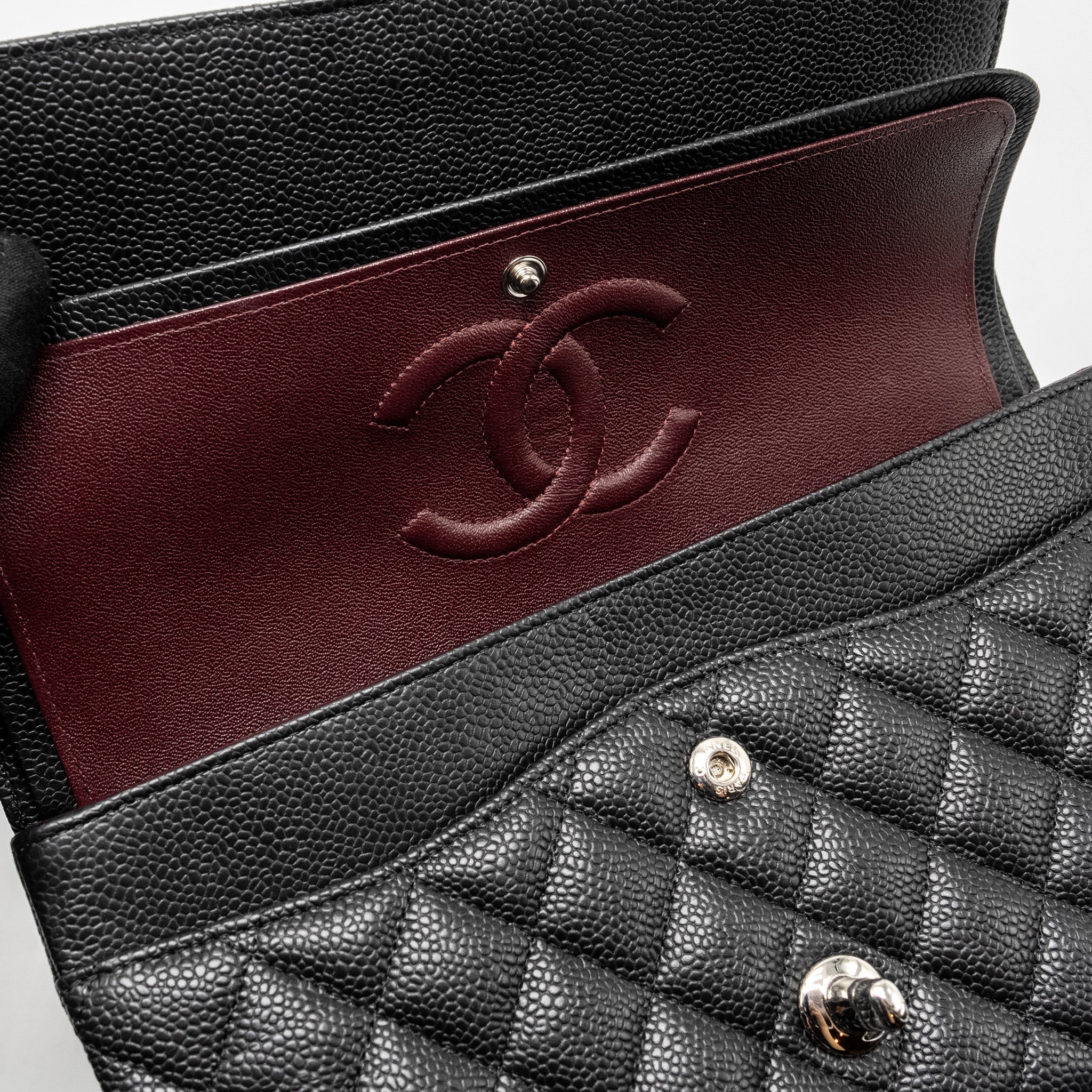 Chanel Medium Classic Double Flap Bag Caviar Black