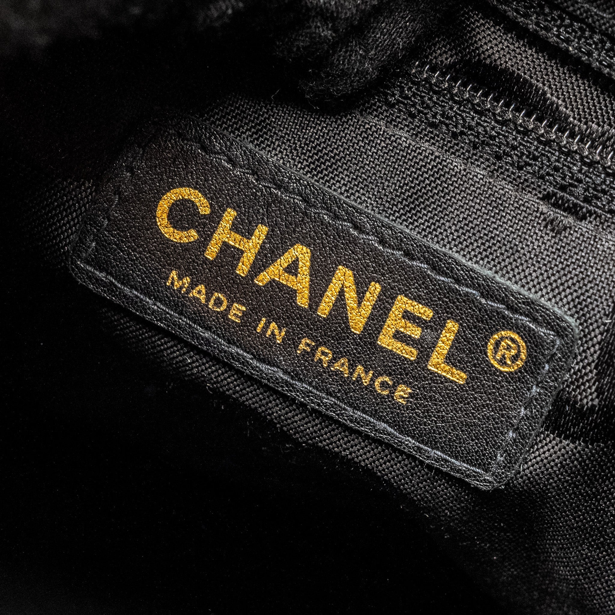 CHANEL Vintage Wild Stitch Shoulder Bag Calfskin Black