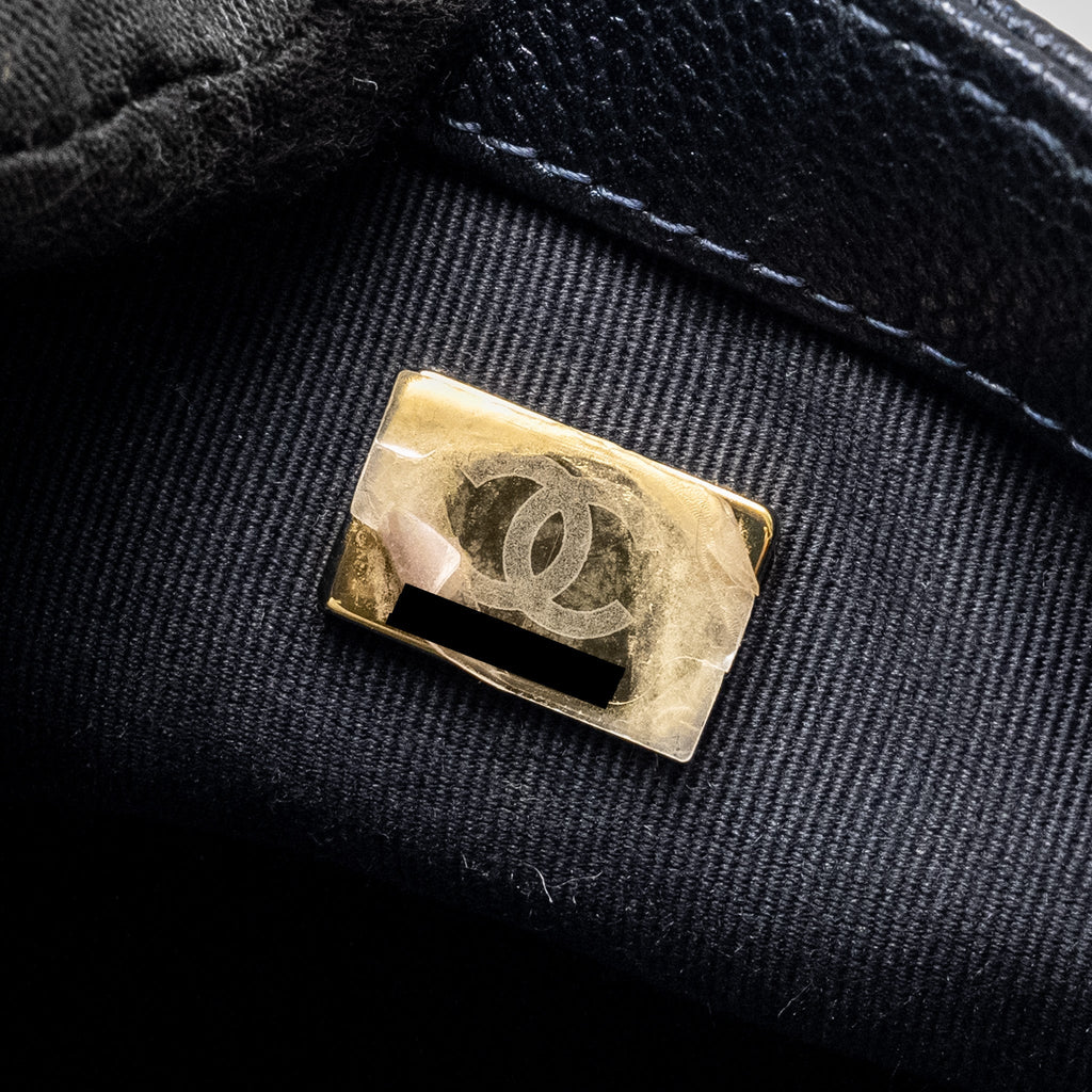 Chanel 21K My Perfect Mini Flap Bag Caviar Iridescent Black  (Microchip)