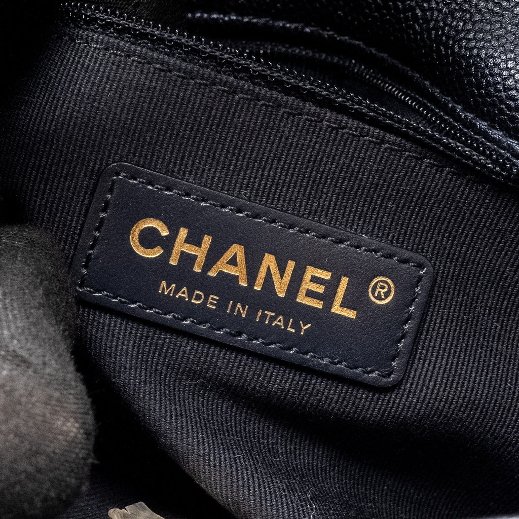 Chanel 21K My Perfect Mini Flap Bag Caviar Iridescent Black  (Microchip)