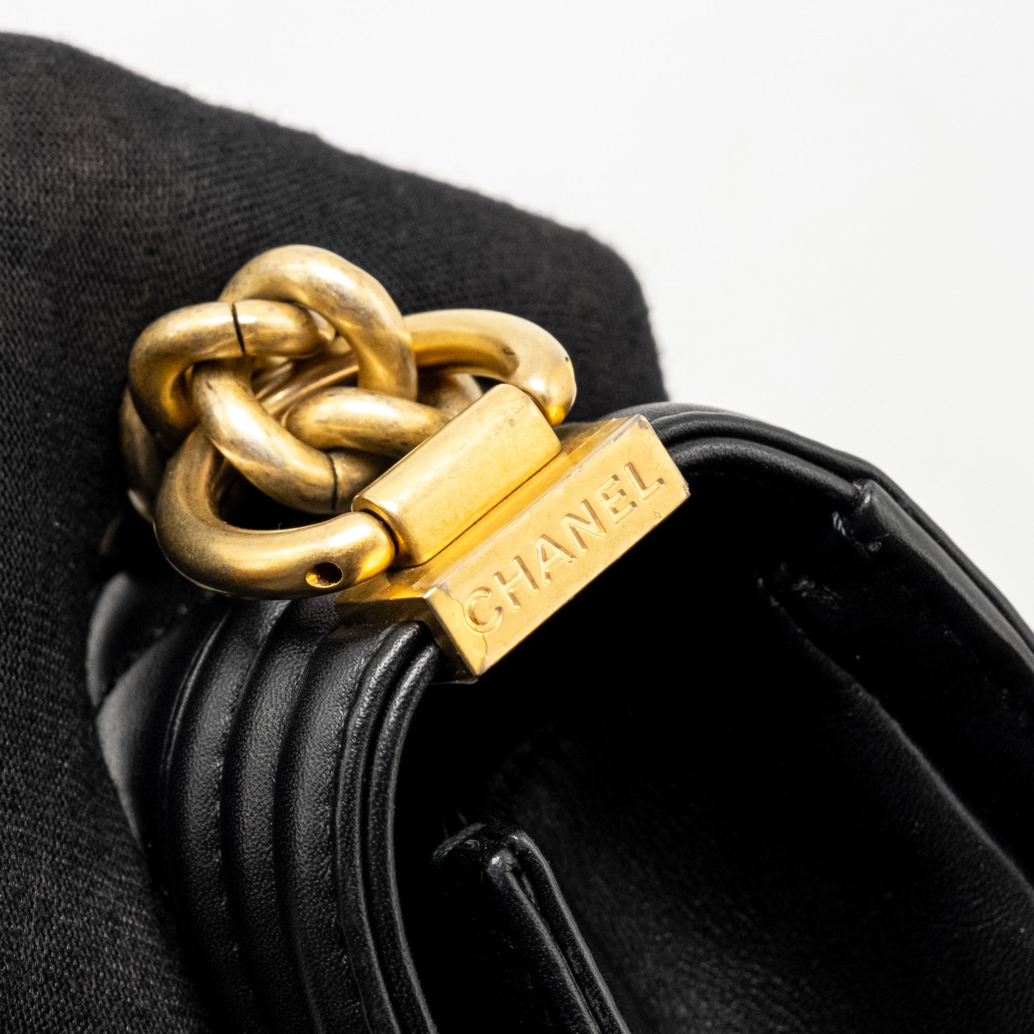 Chanel Small Boy Bag Calfskin Black  (Microchip)