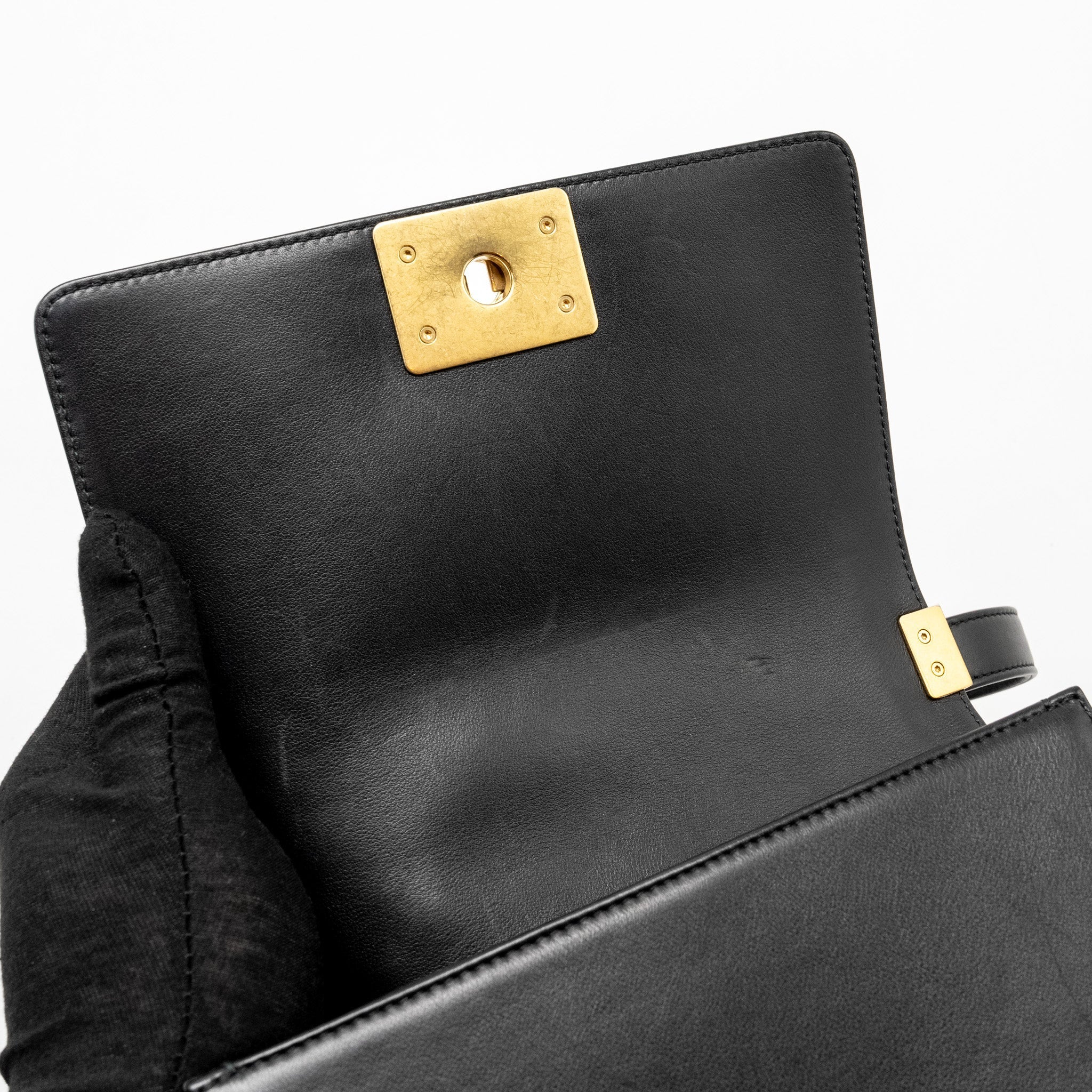 Chanel Small Boy Bag Calfskin Black  (Microchip)