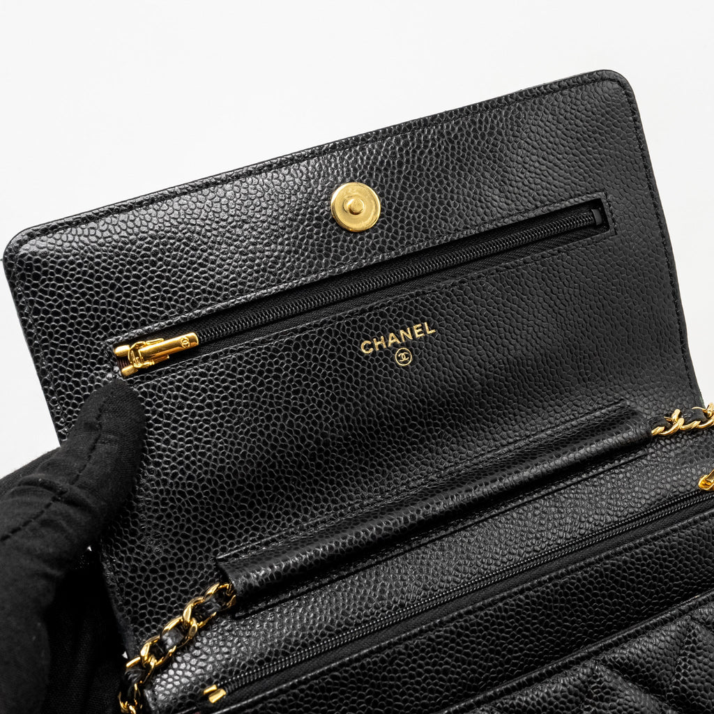 Chanel Classic Wallet On Chain Caviar Black