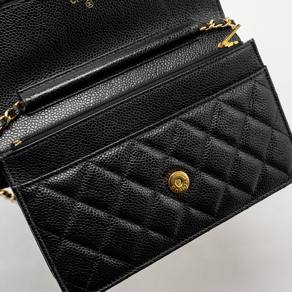Chanel Classic Wallet On Chain Caviar Black
