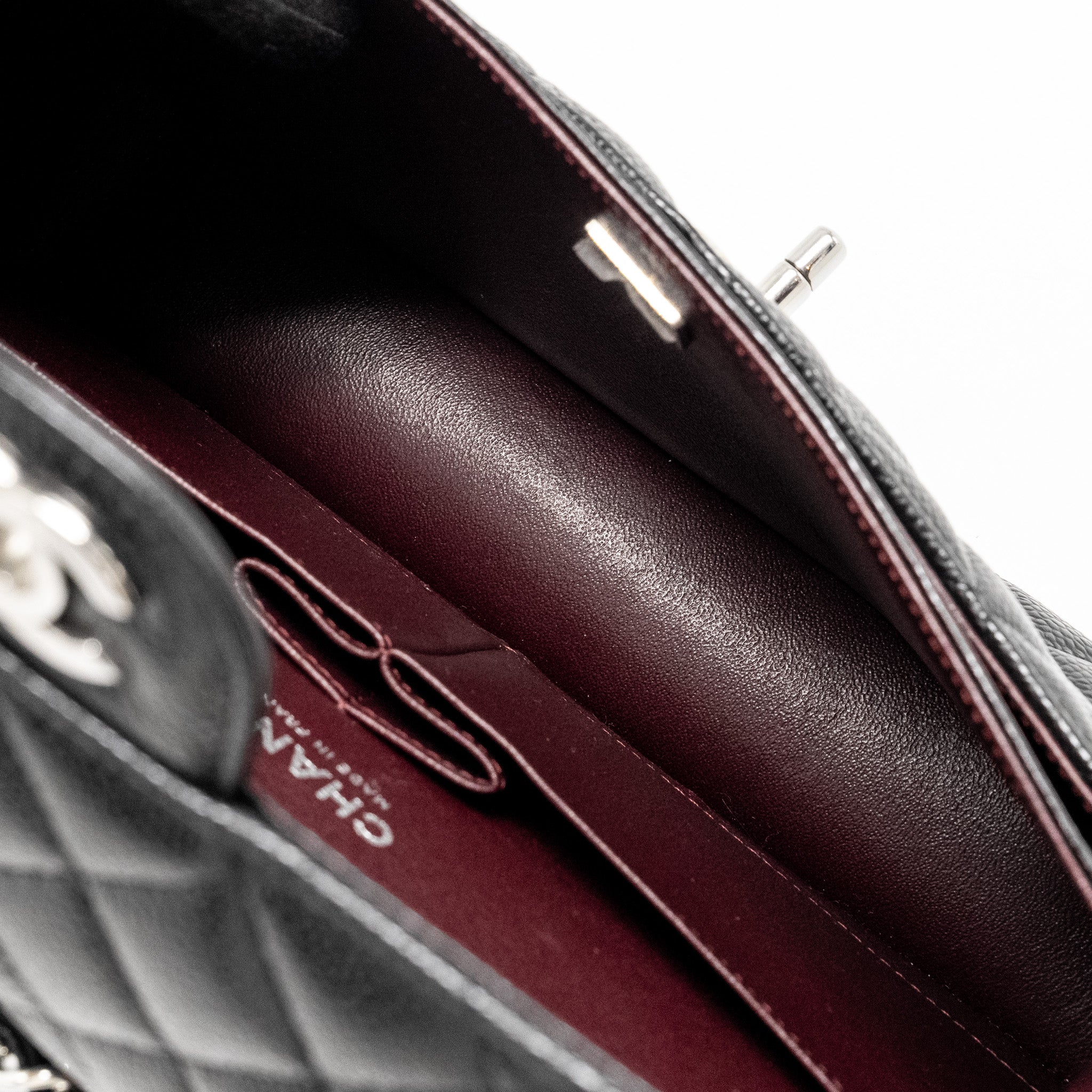 Chanel Medium Classic Double Flap Bag Caviar Black  (Microchip)