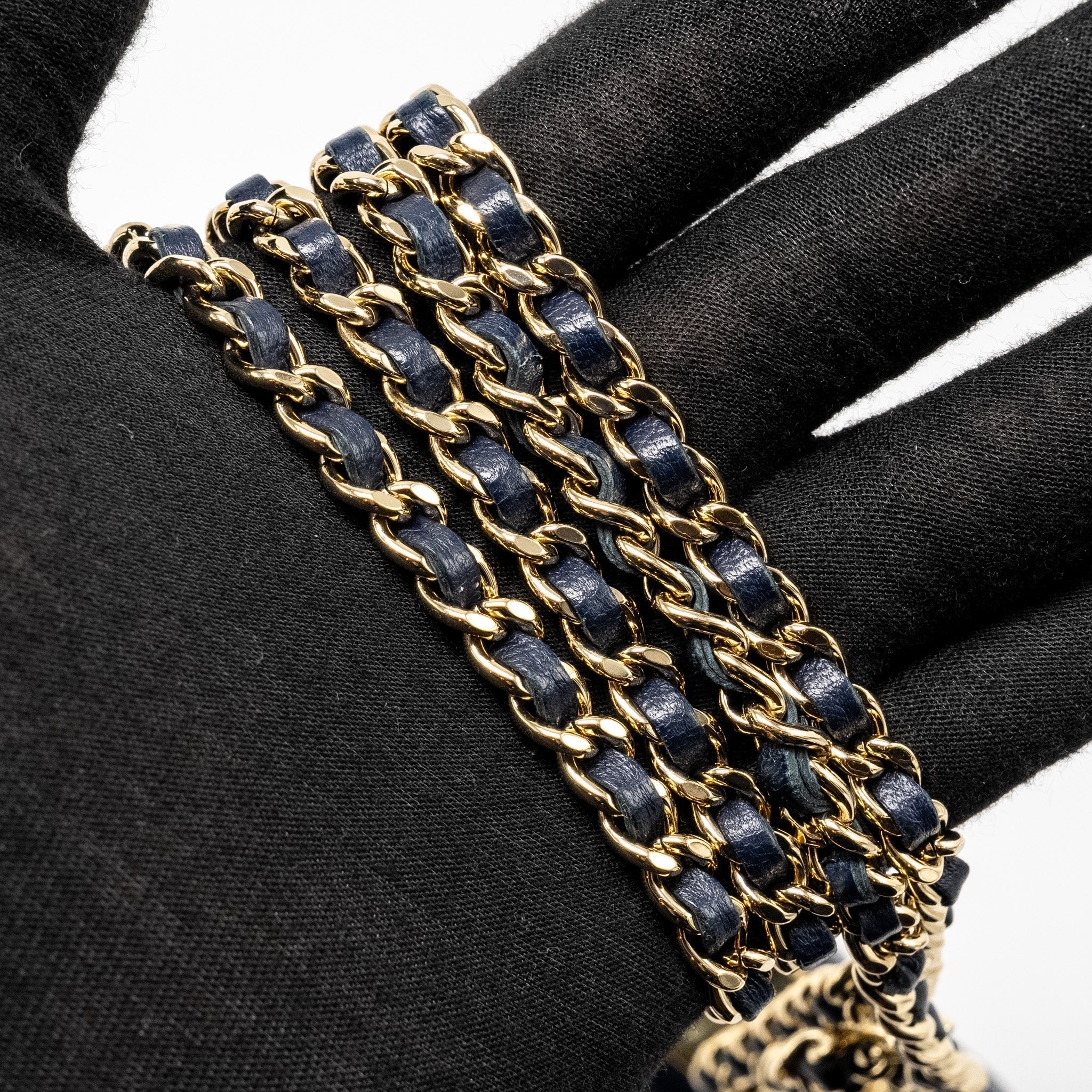 Chanel Trendy CC Wallet On Chain Lambskin Navy L