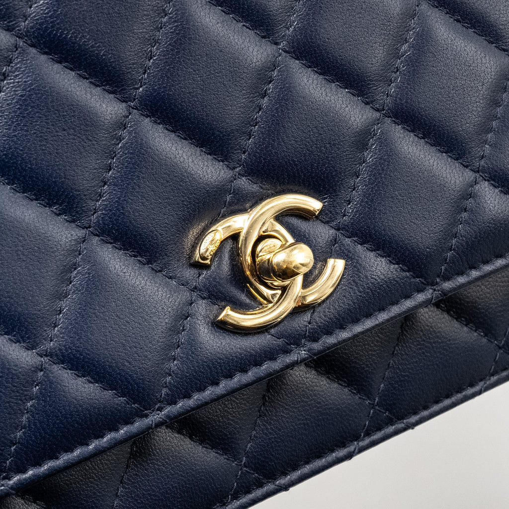 Chanel Trendy CC Wallet On Chain Lambskin Navy L