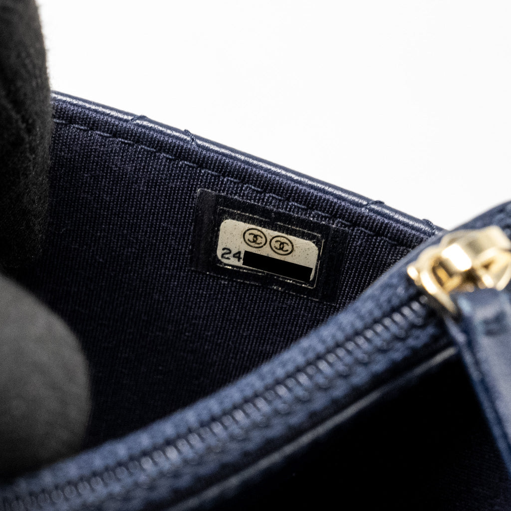 Chanel Trendy CC Wallet On Chain Lambskin Navy L