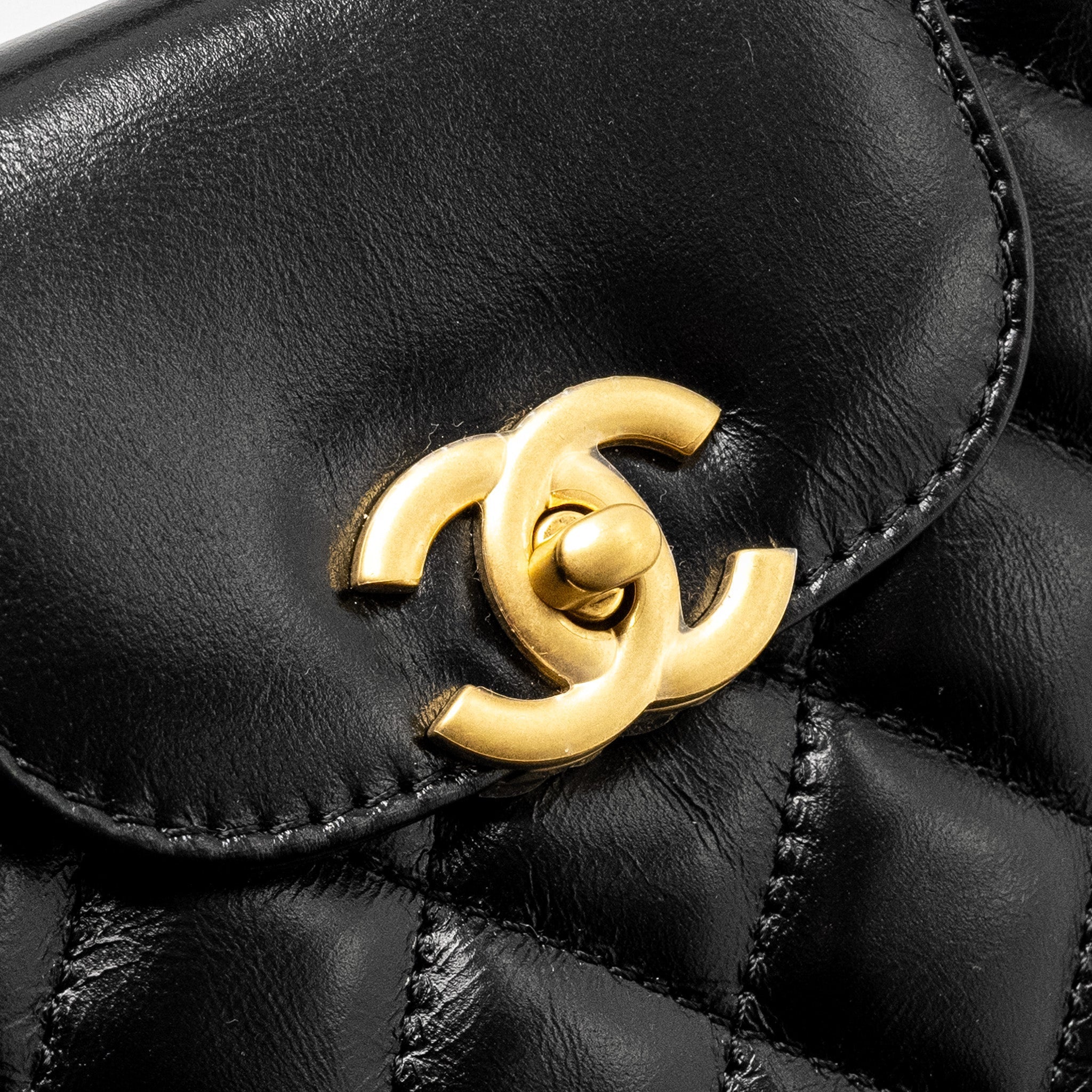 CHANEL Mini Kelly Shopping tote bag Calfskin Black  (Microchip)