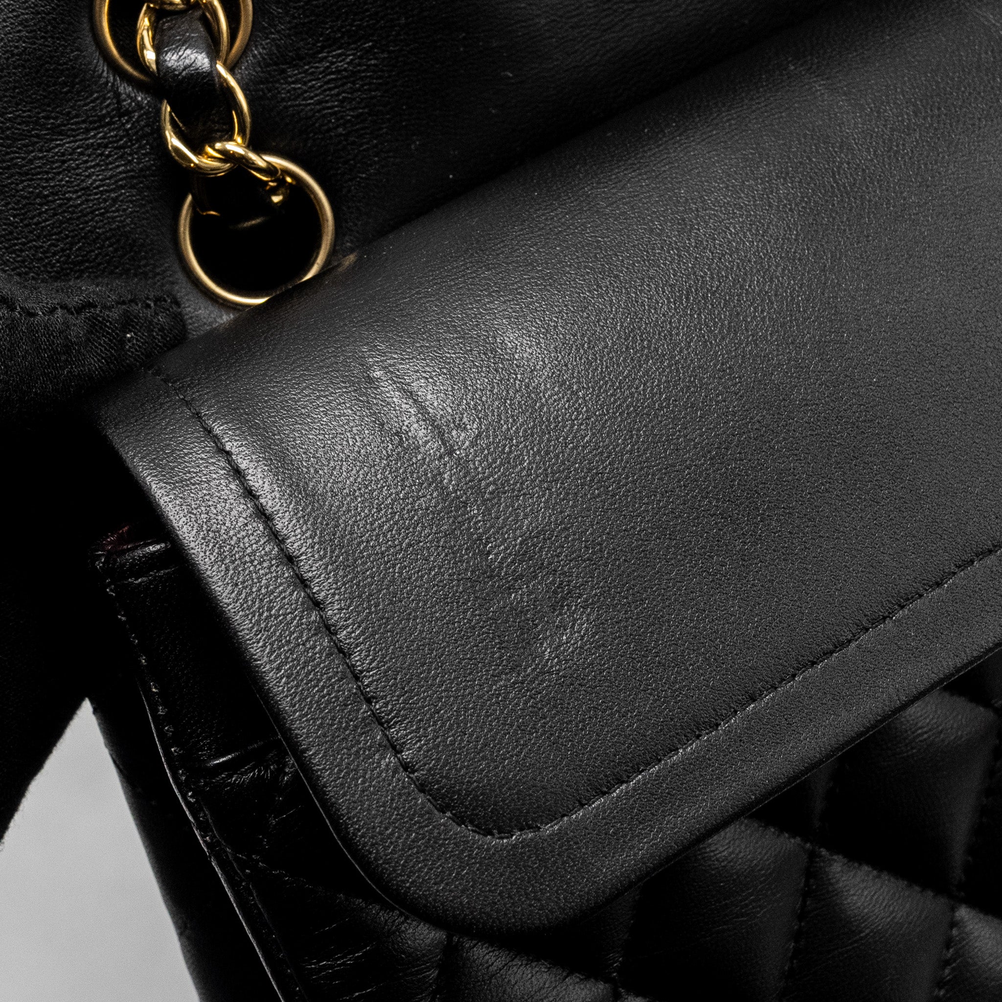 Chanel Medium Classic Double  Flap Bag Lambskin Black