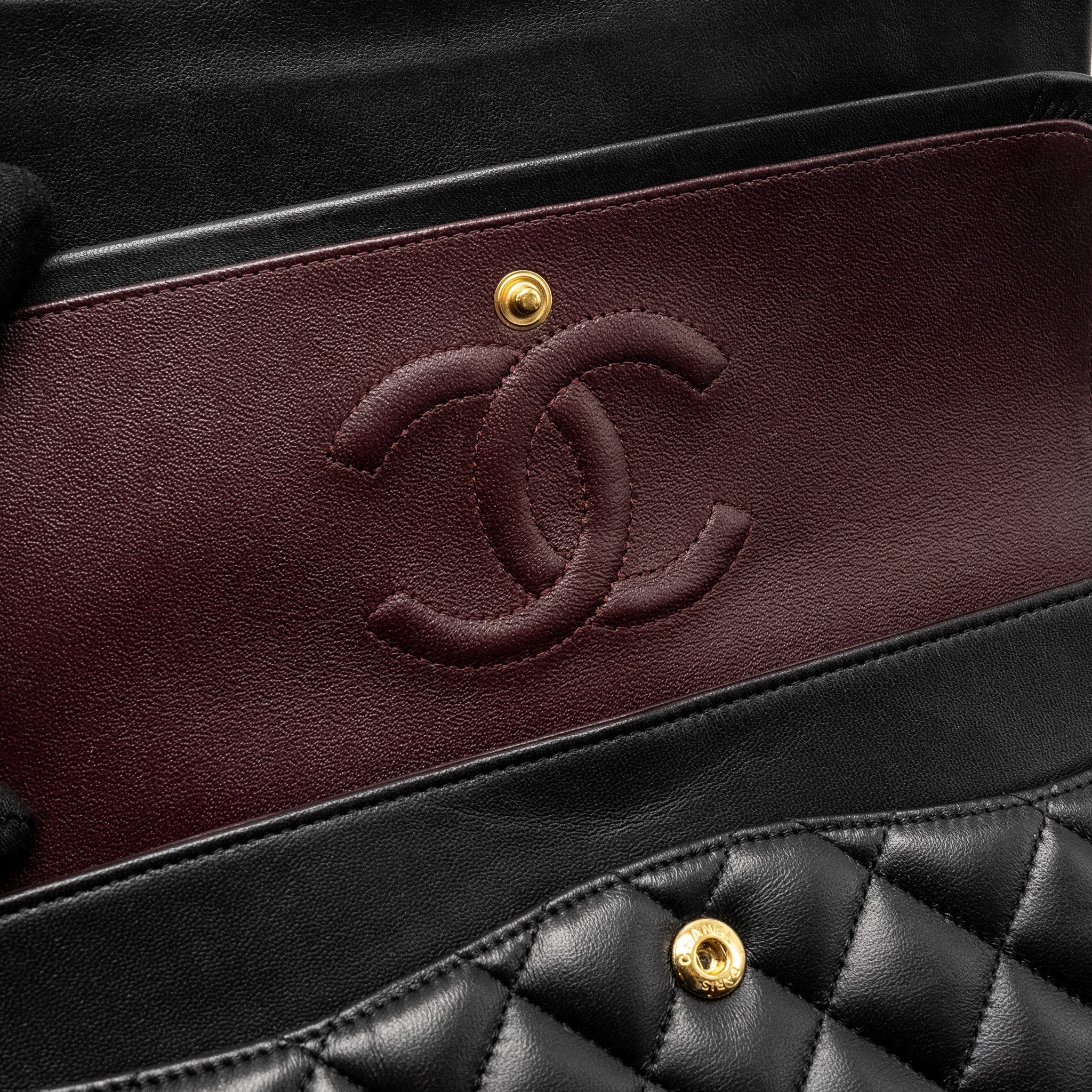 Chanel Medium Classic Double  Flap Bag Lambskin Black