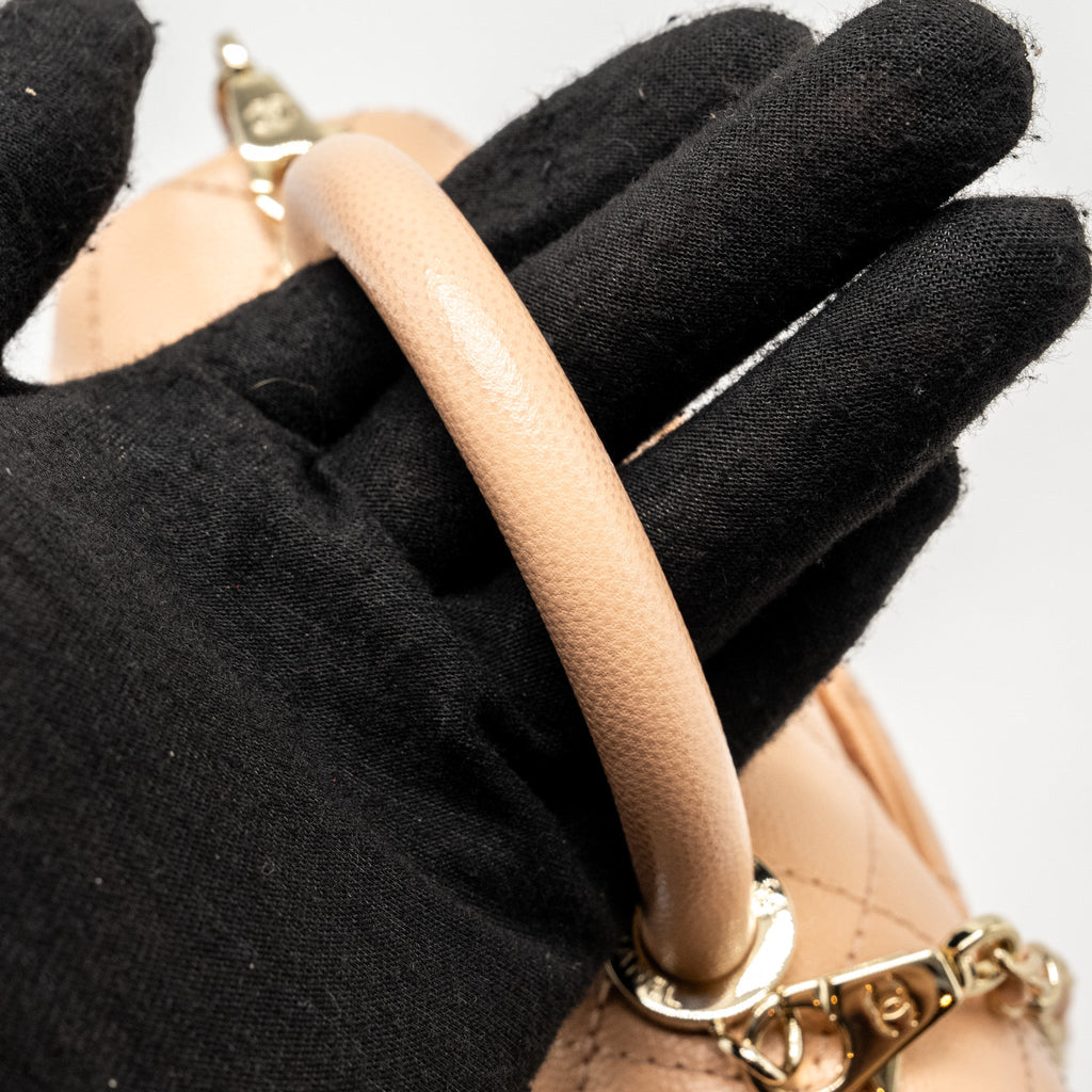 Chanel Mini Coco Handle Caviar BEIGE L