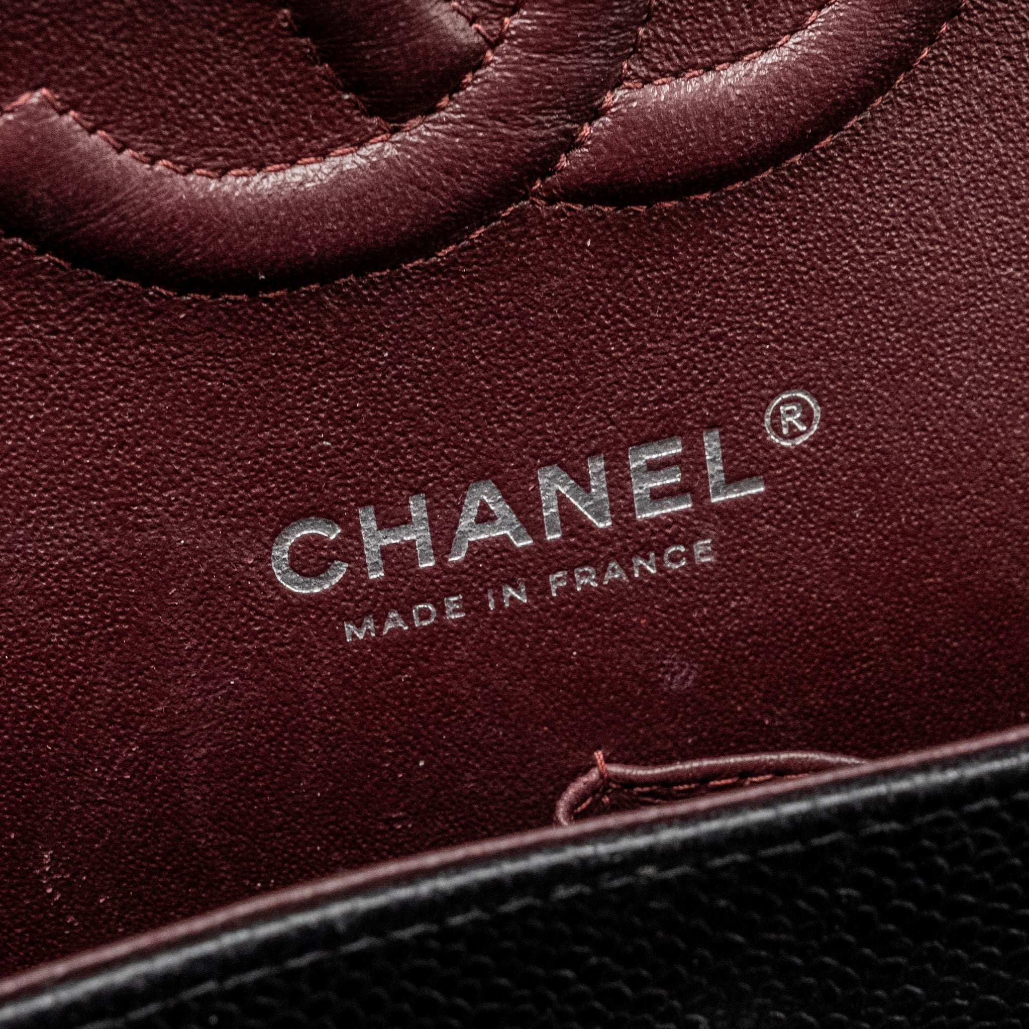 Chanel Medium Classic Double Flap Bag Caviar Black  (microchip)