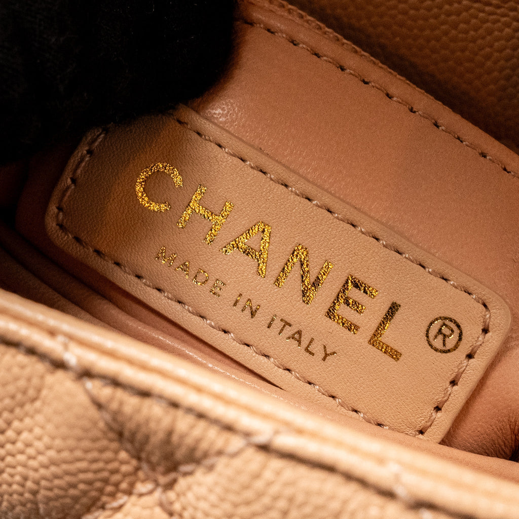 Chanel Mini Coco Handle Caviar BEIGE L