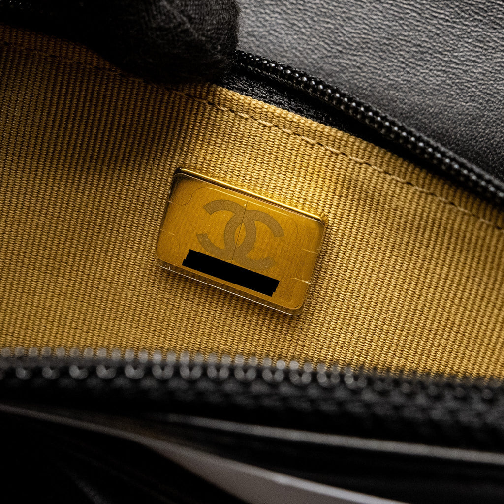Chanel Pearl Crush Wallet on Chain Lambskin Black  (Microchip)