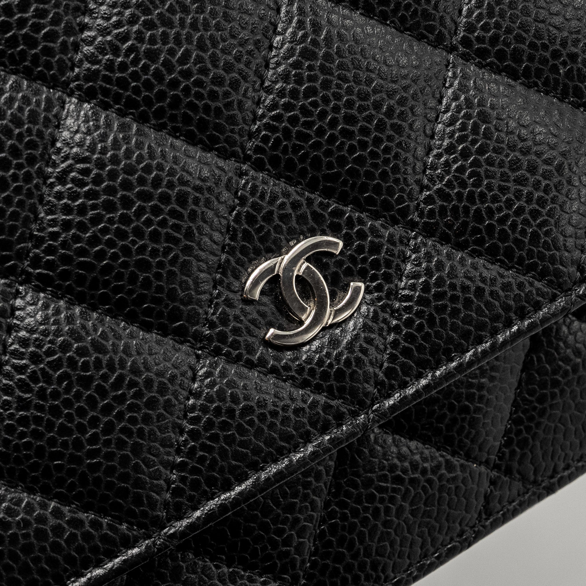 CHANEL Classic Wallet on Chain Caviar Black