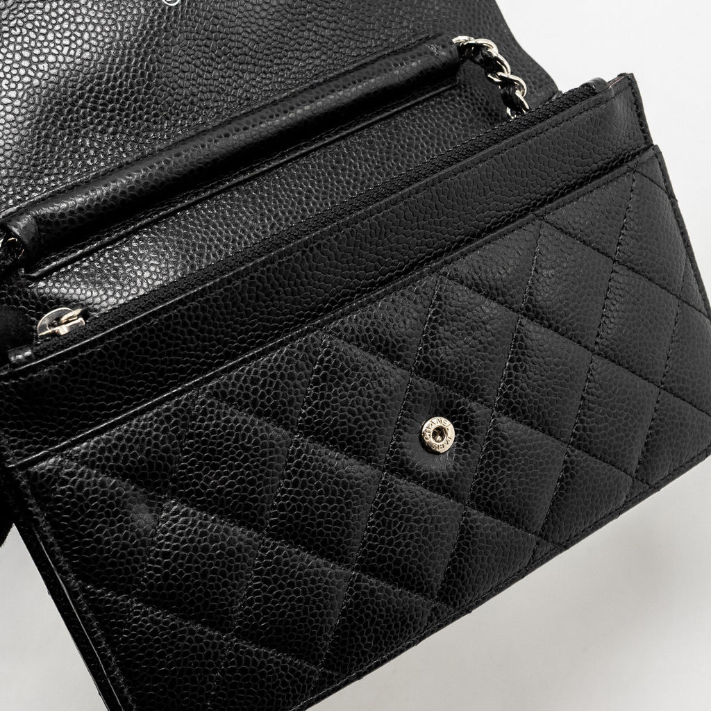 CHANEL Classic Wallet on Chain Caviar Black