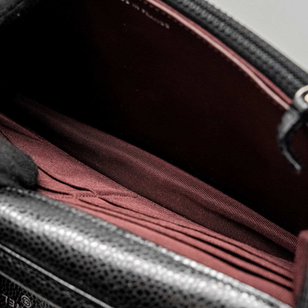 CHANEL Classic Wallet on Chain Caviar Black