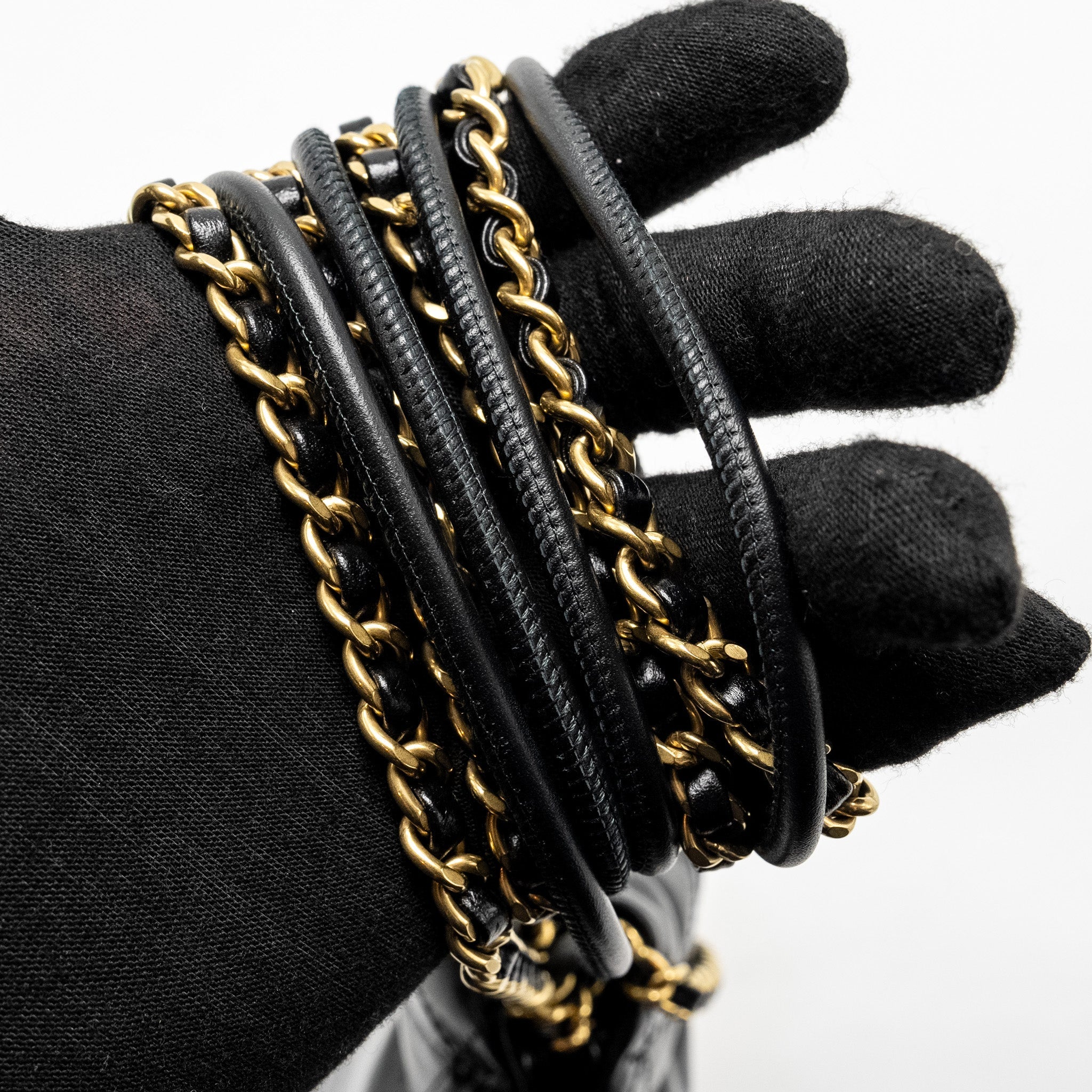 Chanel 23K Mini 22 Bag Shiny Calfskin Black  (Microchip)