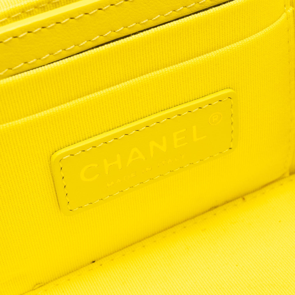 Chanel CC Vanity Case Bag Calfskin Yellow  (Microchip)