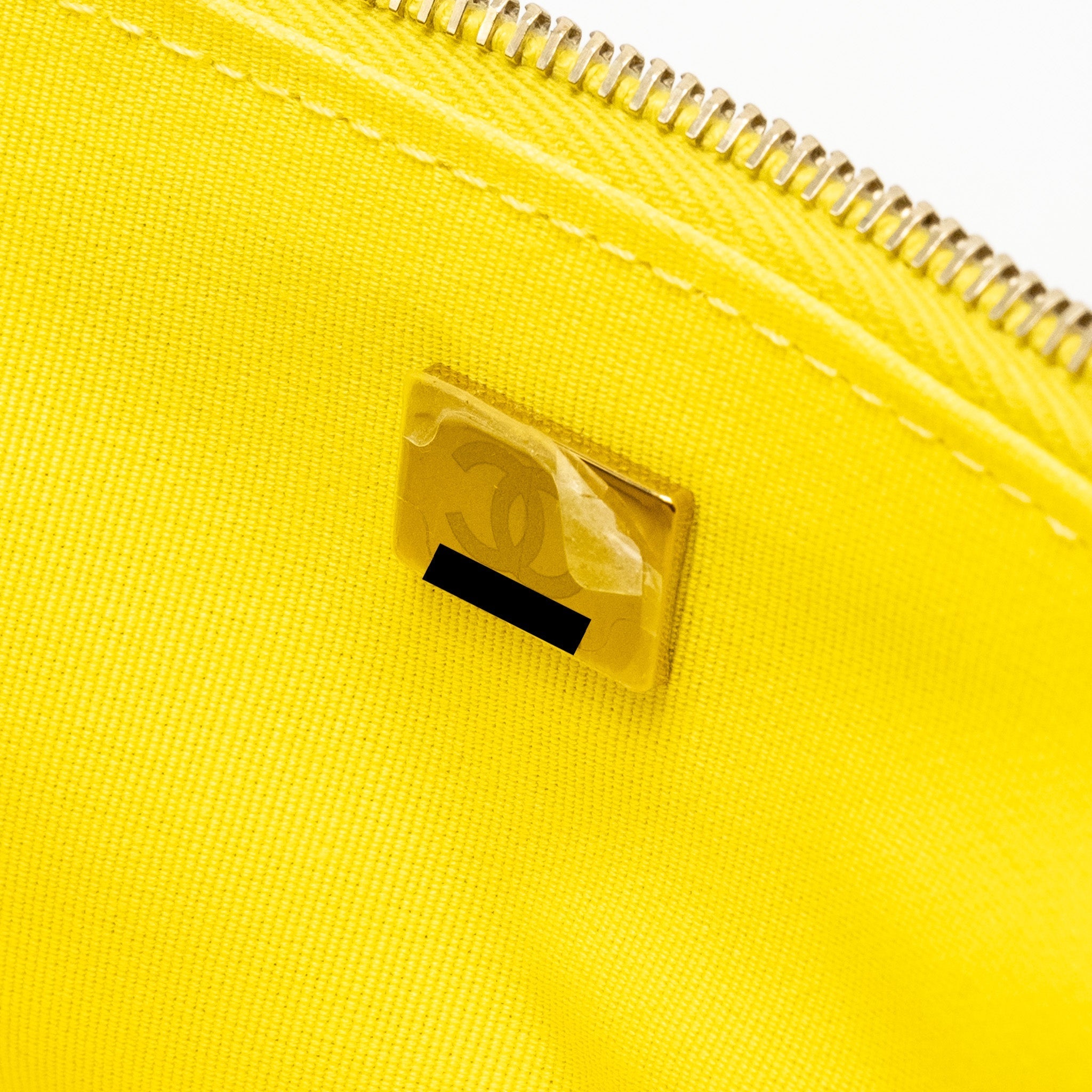 Chanel CC Vanity Case Bag Calfskin Yellow  (Microchip)